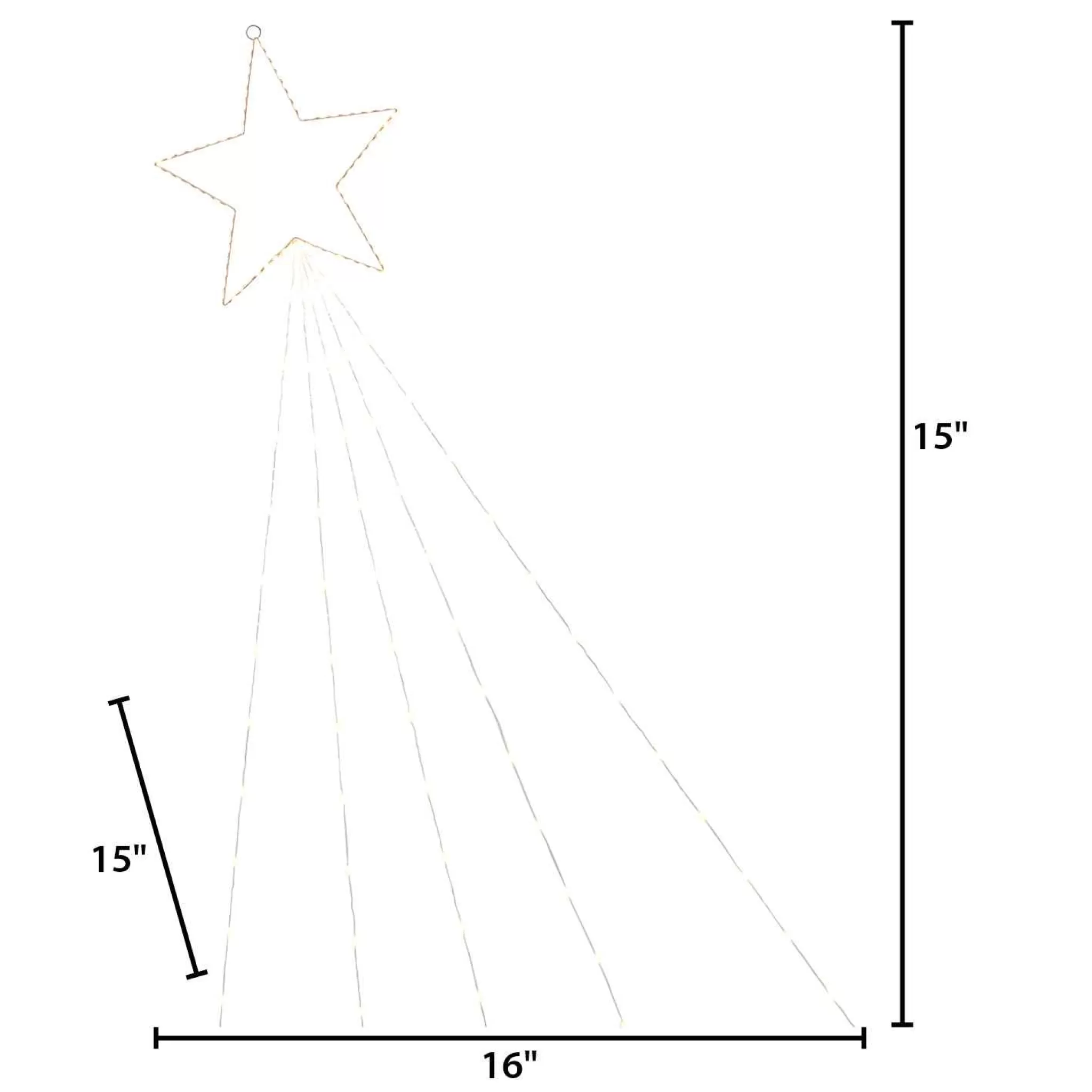 Gerson International 15-Inch Diameter Electric Shooting Star With Five Lighted Tails