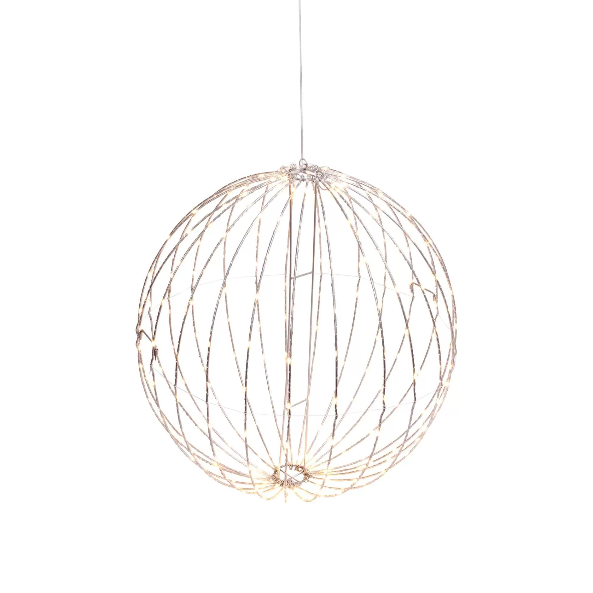 Gerson International 17 In Whimsical Lighted Metal Sphere, Warm White Micro Leds