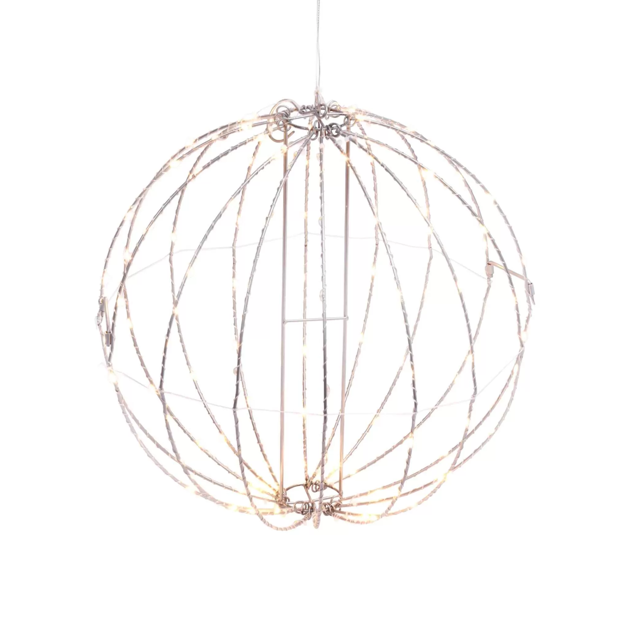 Gerson International 24 In Whimsical Lighted Metal Sphere, Warm White Micro Leds