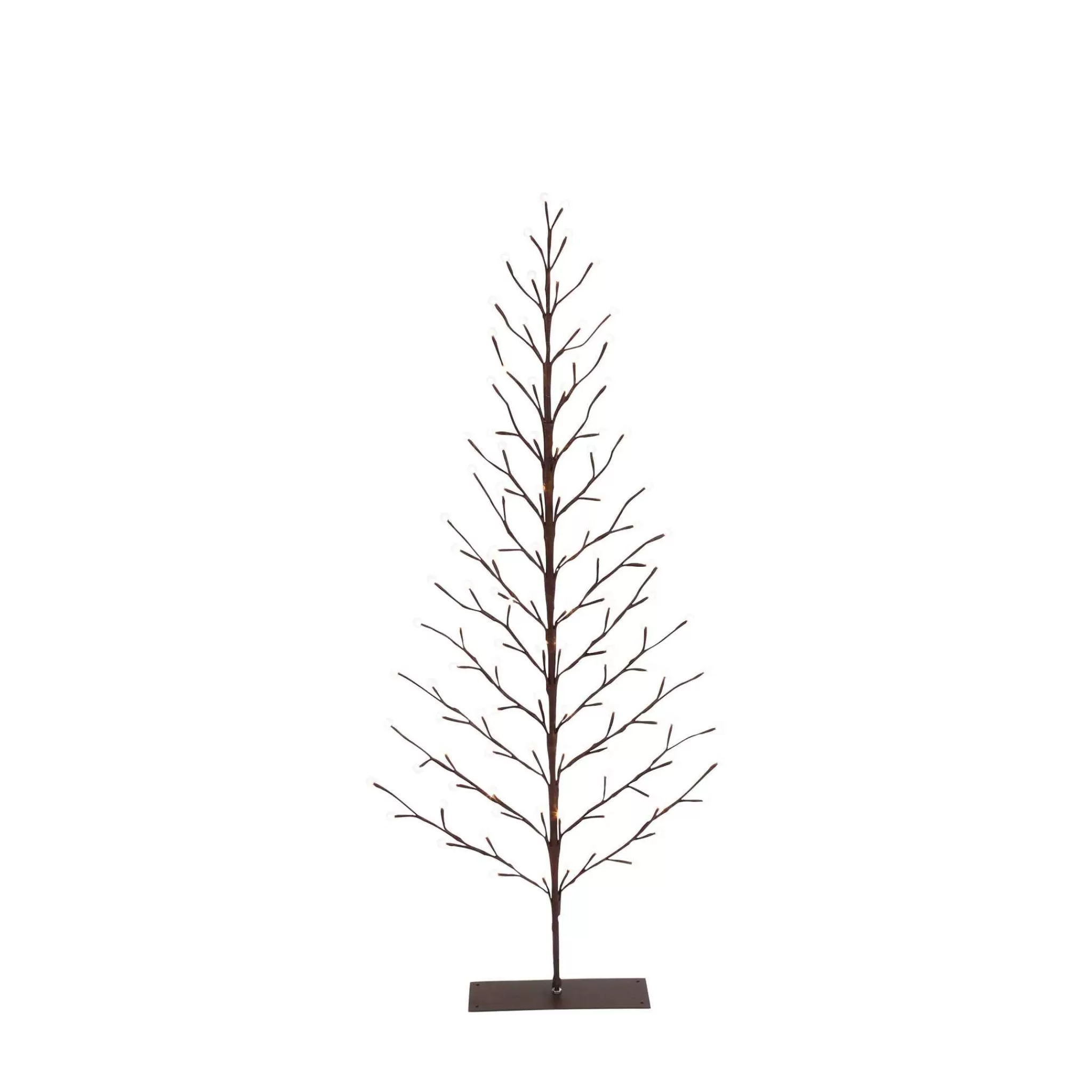 Gerson International 5 Foot Tall Brown Pre Lit Tree, 112 Warm White Leds