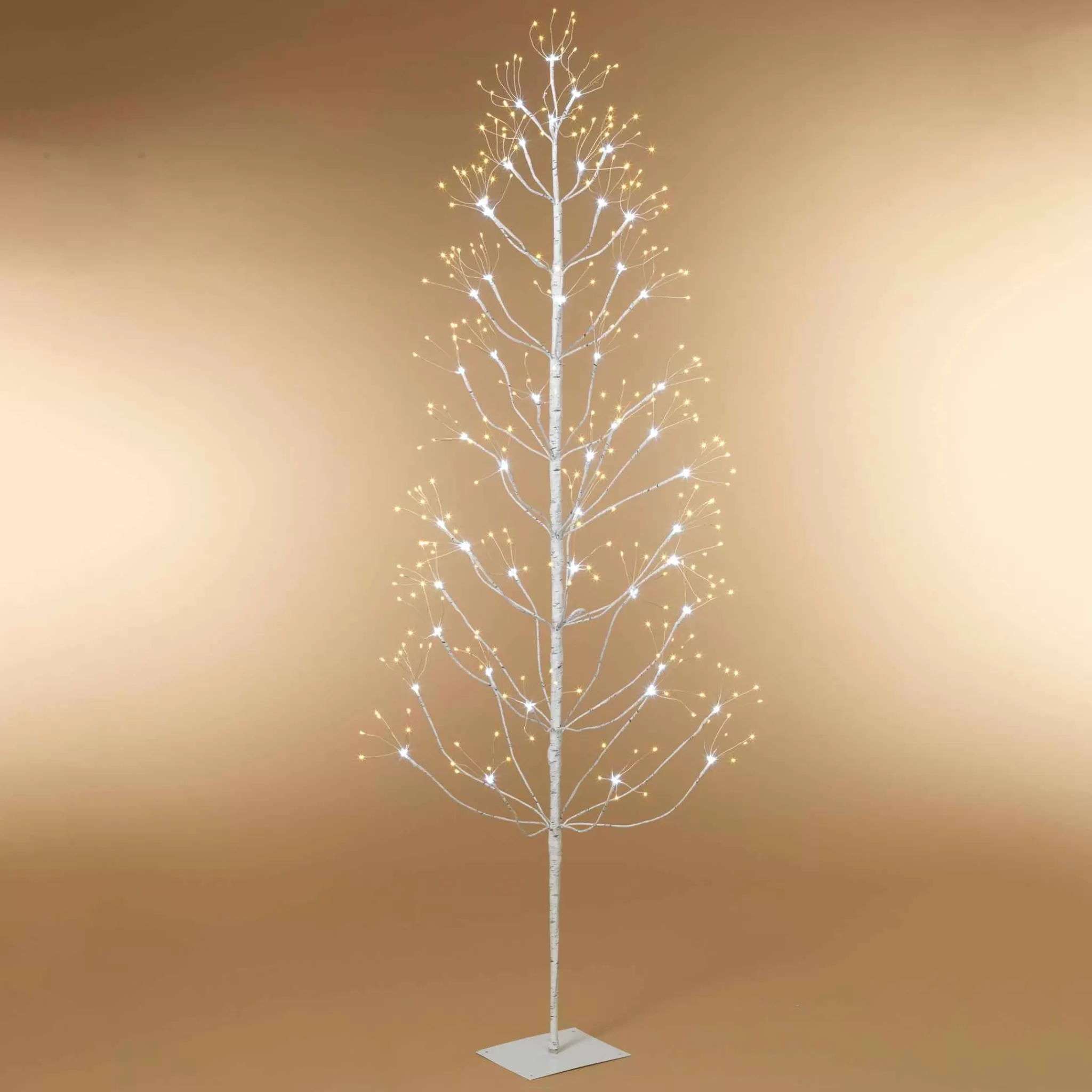 Gerson International 6 Ft Tall Birch Tree With 588 Leds, Multifunction Adapter