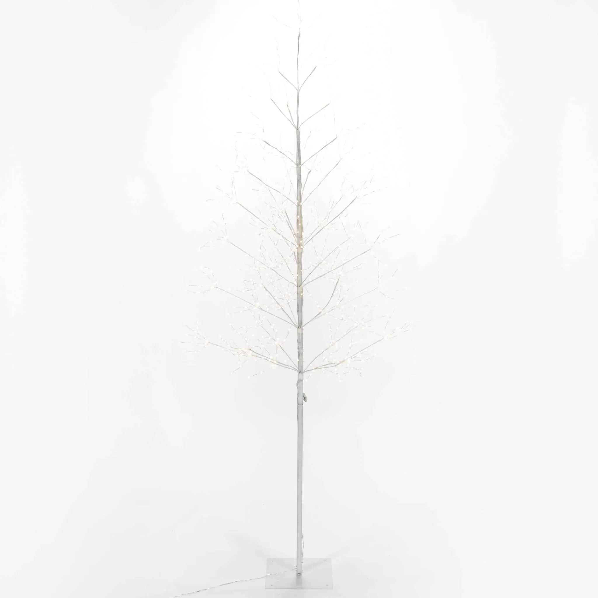 Gerson International 7 Foot Tall White Glowing Lighted Tree, Micro Leds