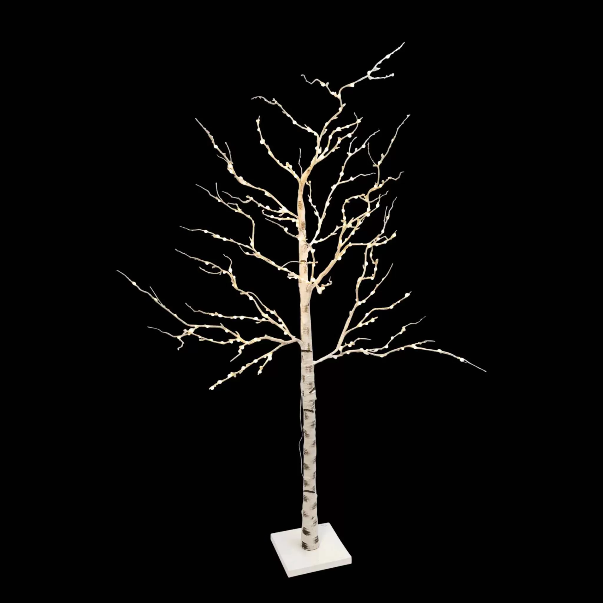 Gerson International 7 Ft Tall Birch Tree With 250 Warm Led Lights, Holiday Decor
