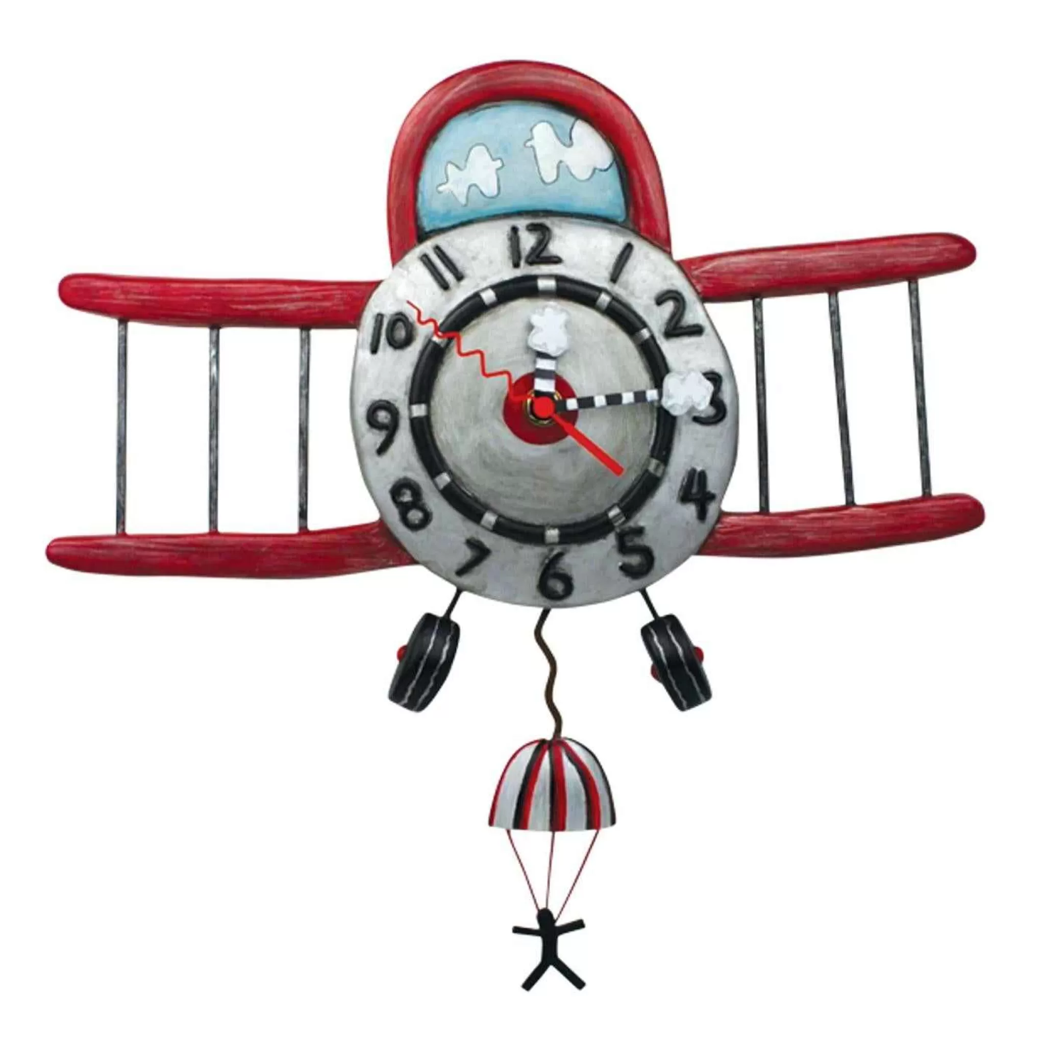 Enesco Airplane Jumper Clock