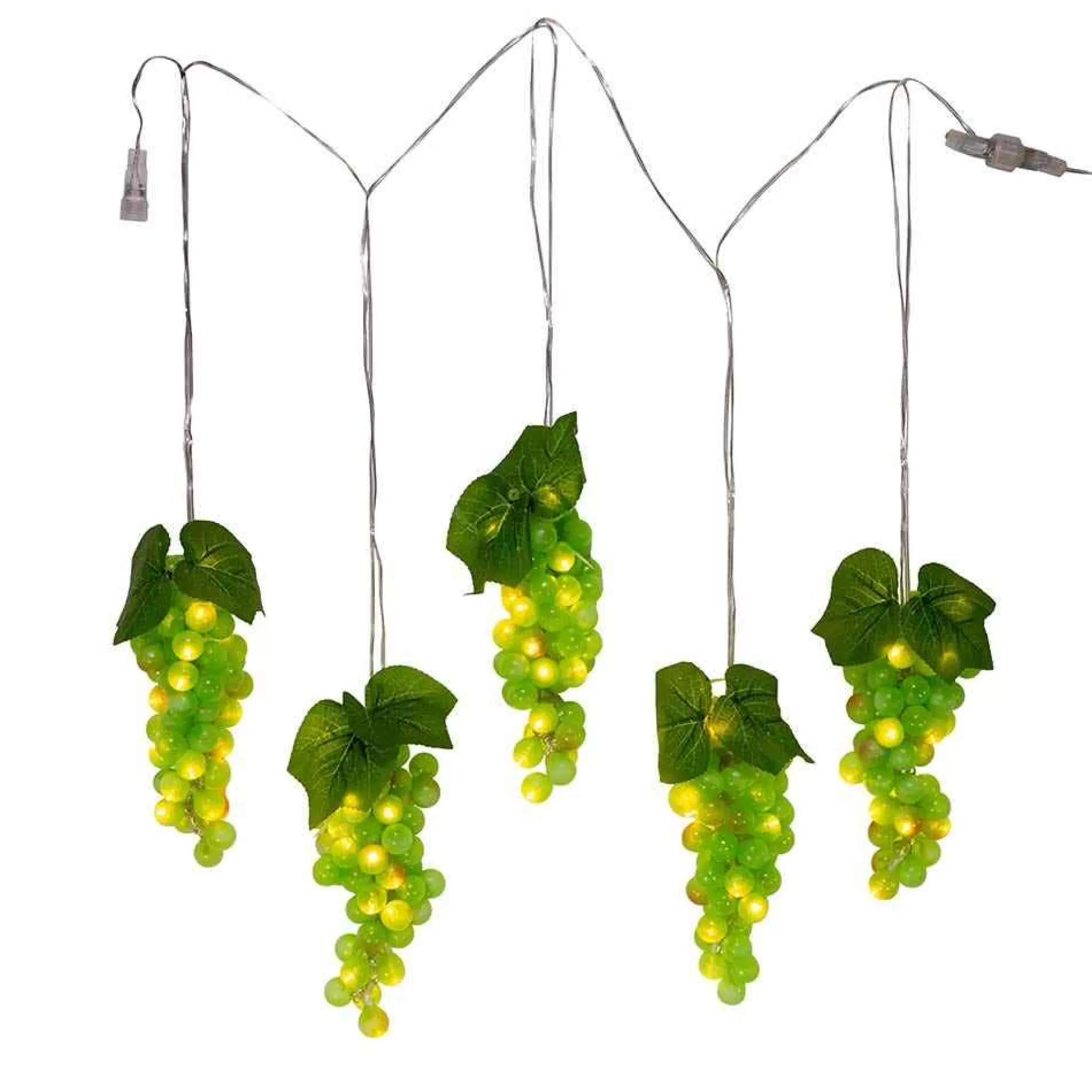 Kurt Adler 100-Light Green Led Grape Light Set With 5 Grape Bunches