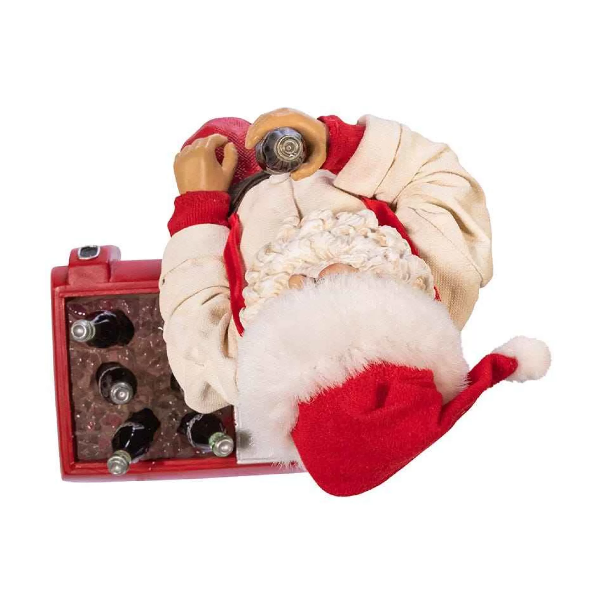 Kurt Adler 10.5-Inch Coca-Cola® Santa Sitting On Cooler Table Piece