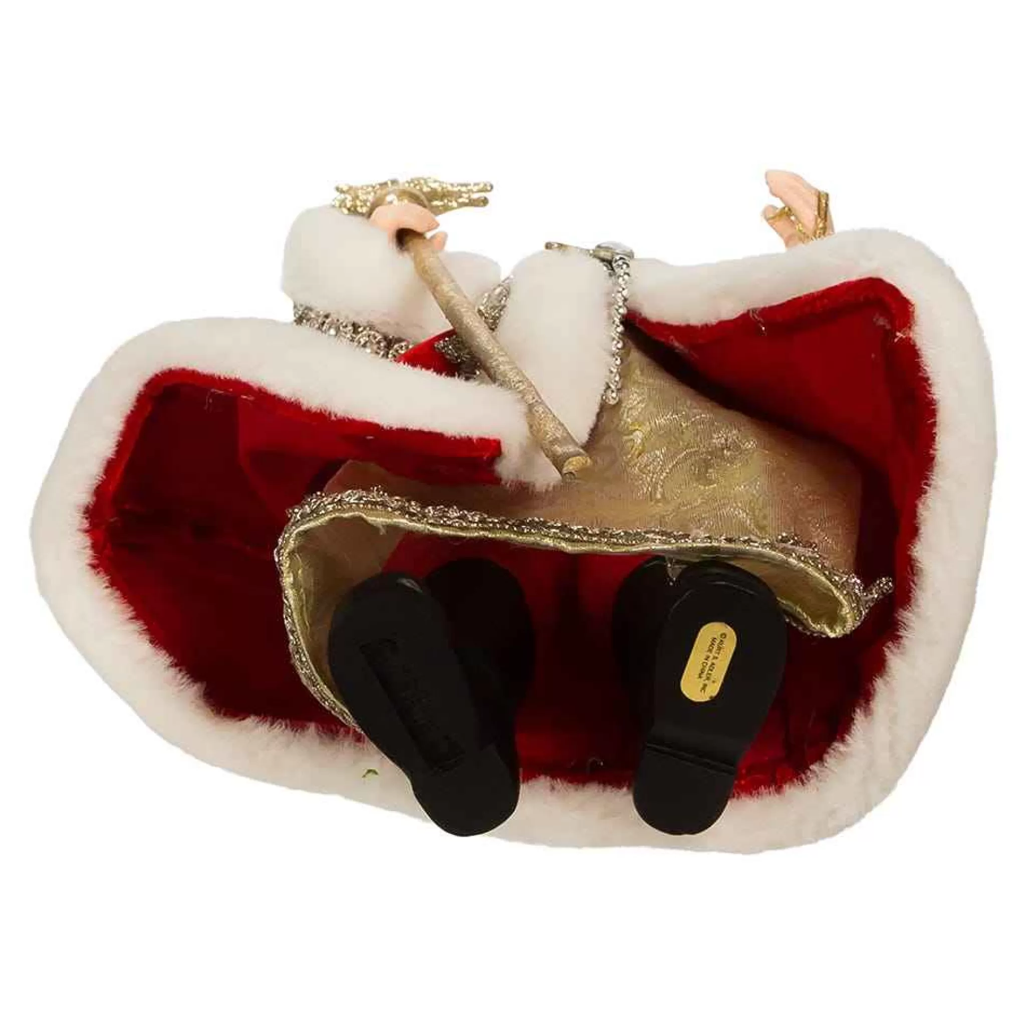 Kurt Adler 10.5-Inch Fabriche Regal Red Santa Table Piece