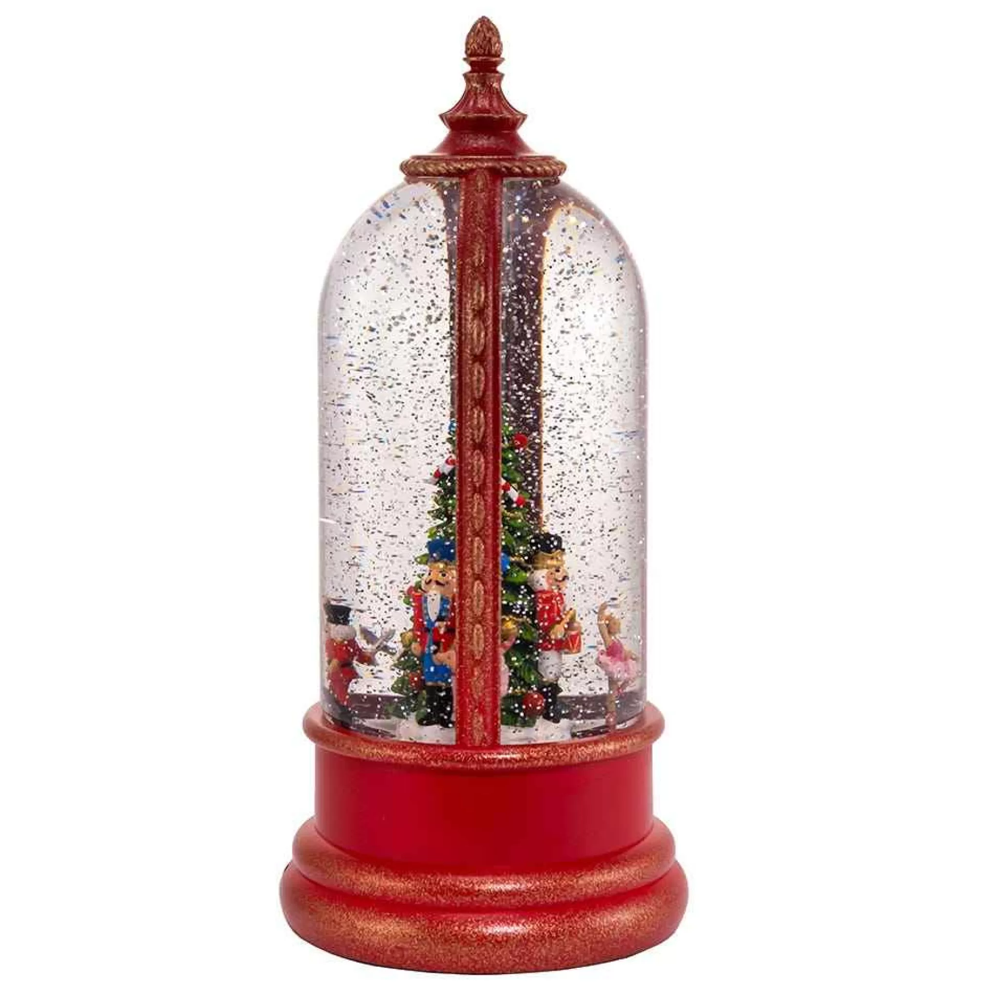 Kurt Adler 10.8-Inch Battery-Operated Usb Lighted Musical Nutcracker Water Lantern