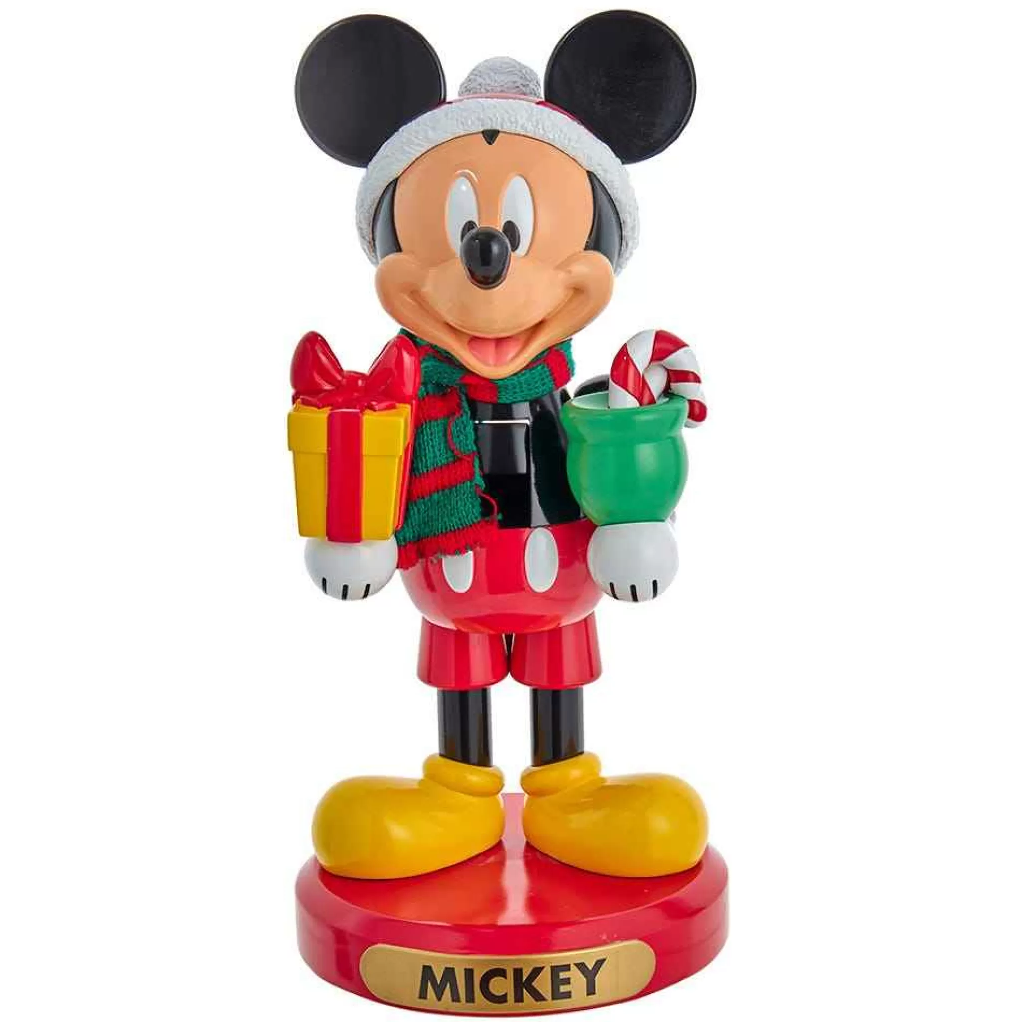 Kurt Adler 10-Inch Disney Mickey Mouse With Present Nutcracker