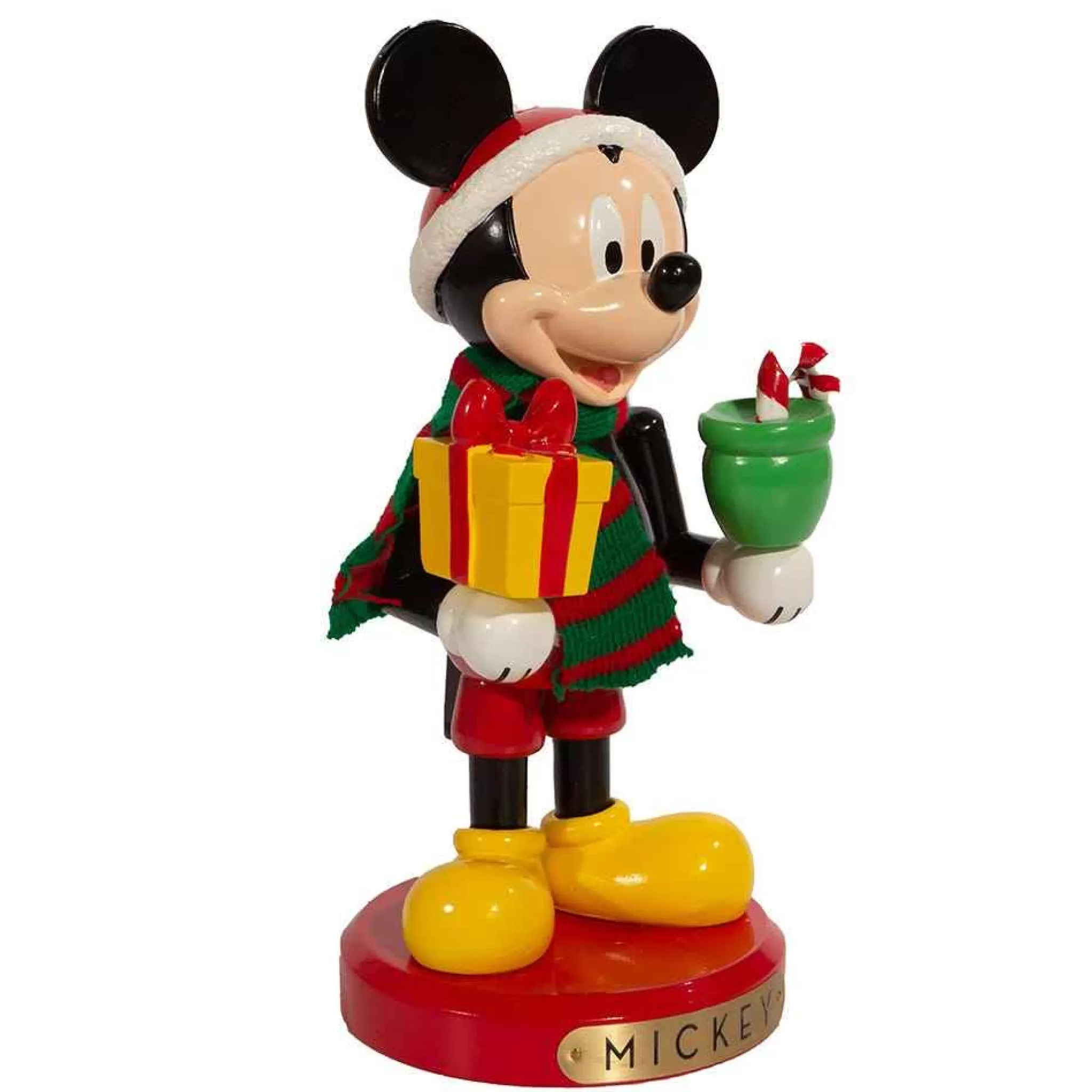 Kurt Adler 10-Inch Disney Mickey Mouse With Present Nutcracker