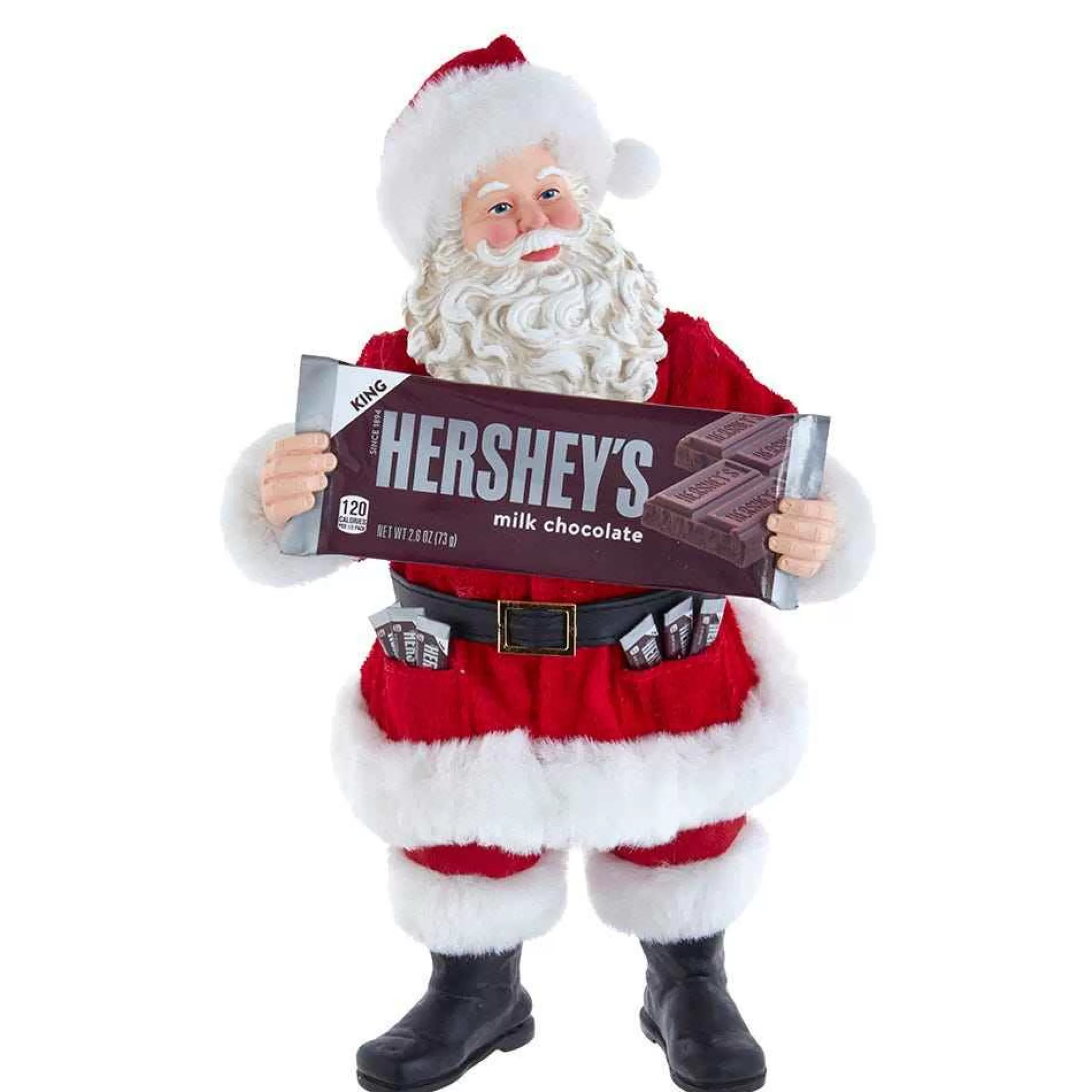 Kurt Adler 10-Inch Hershey™ Bar Fabric Santa