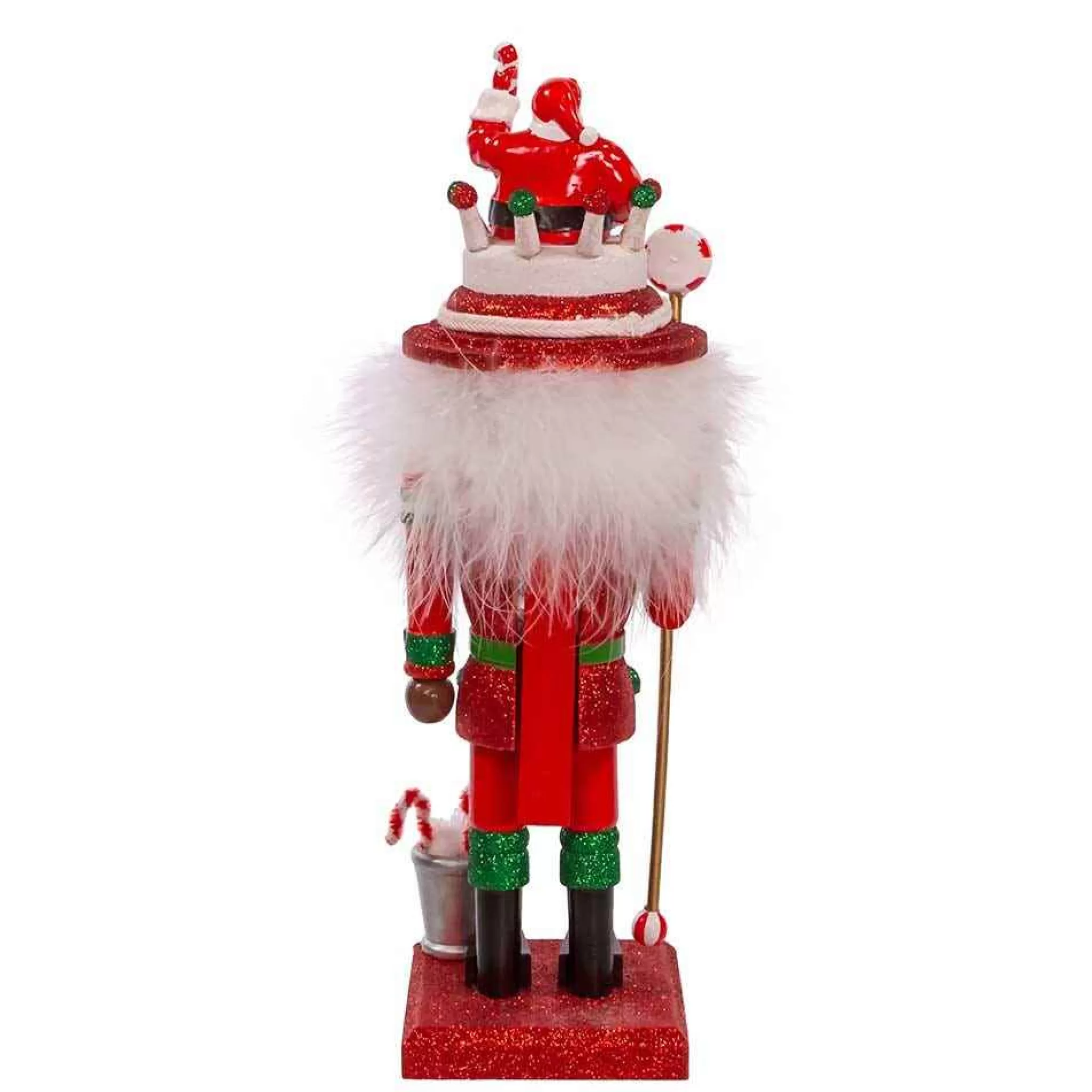 Kurt Adler 10-Inch Hollywood Black Nutcracker With Santa Hat