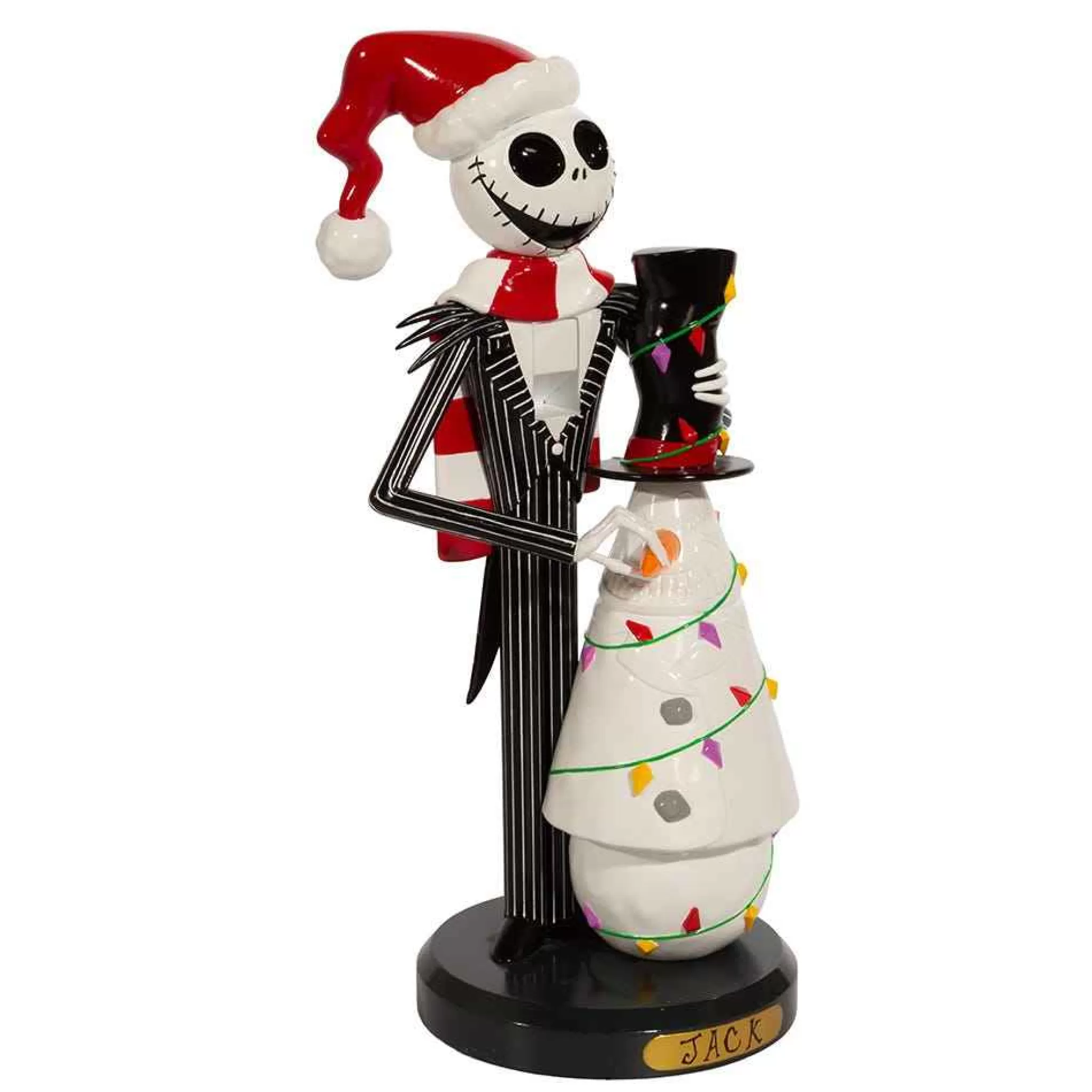 Kurt Adler 11-Inch Disney Nightmare Before Christmas Jack Skellington With Snowman Nutcracker