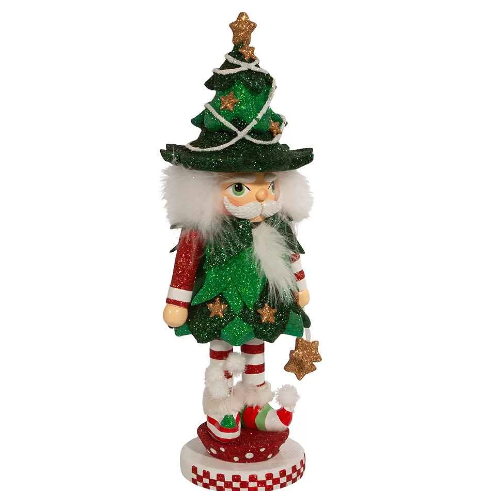 Kurt Adler 12.5-Inch Hollywood Jolly Tree Christmas Hat Nutcracker