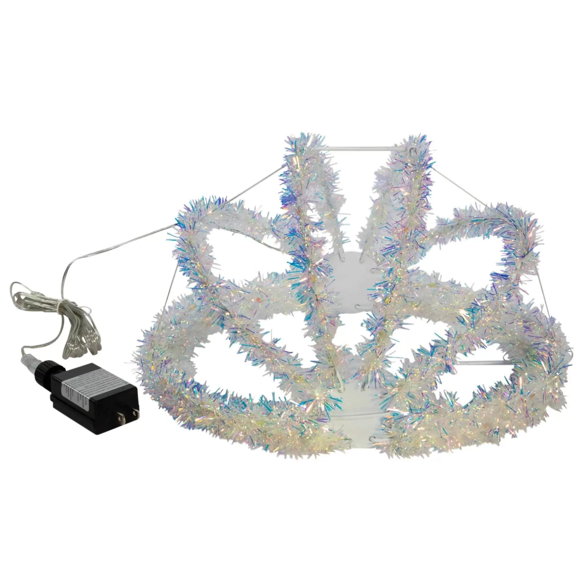 Kurt Adler 12-Inch Multi-Color Led Tinsel Foldable Sphere