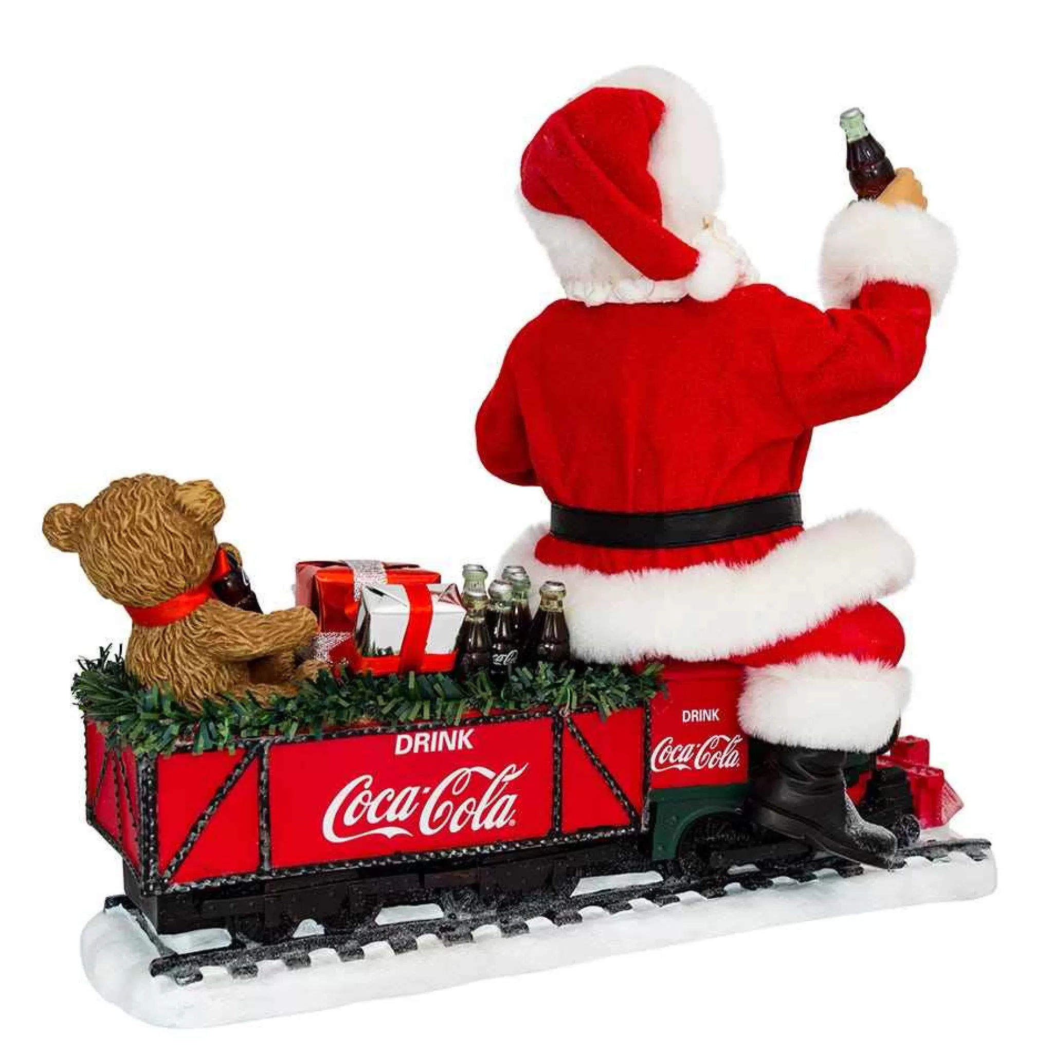 Kurt Adler 13-Inch Battery-Operated Coca-Cola Santa Train With Led Garland