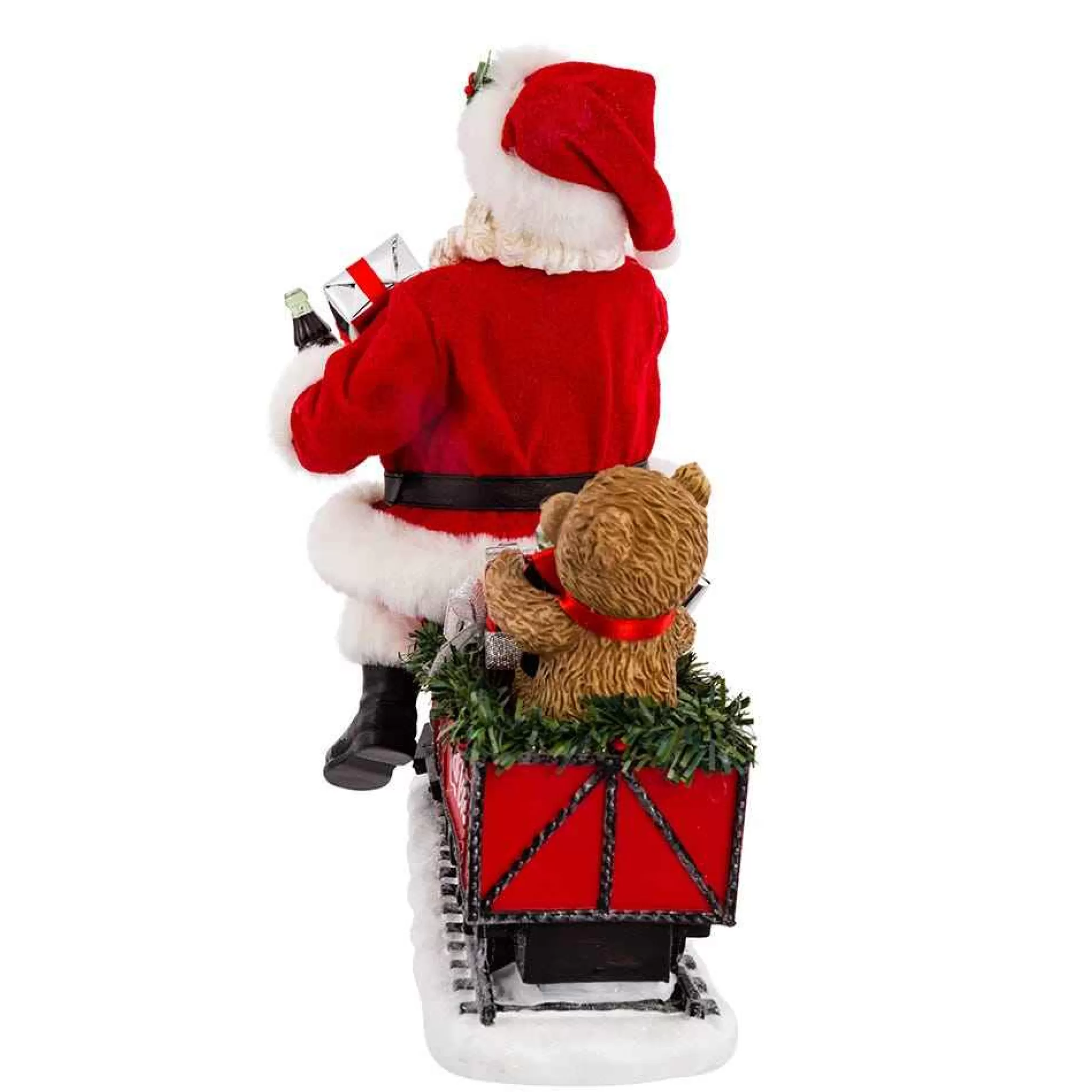 Kurt Adler 13-Inch Battery-Operated Coca-Cola Santa Train With Led Garland