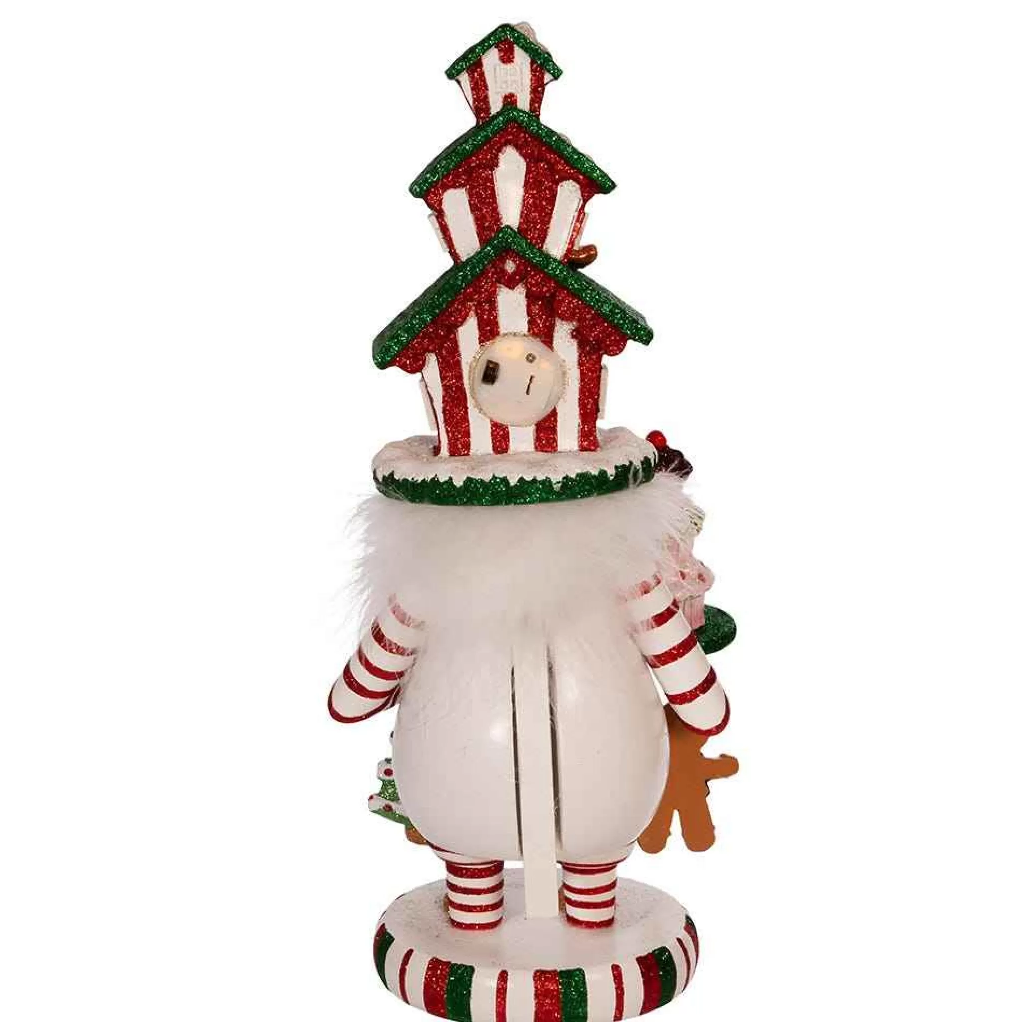 Kurt Adler 15-Inch Hollywood Battery-Operated Led Gingerbread House Hat Nutcracker