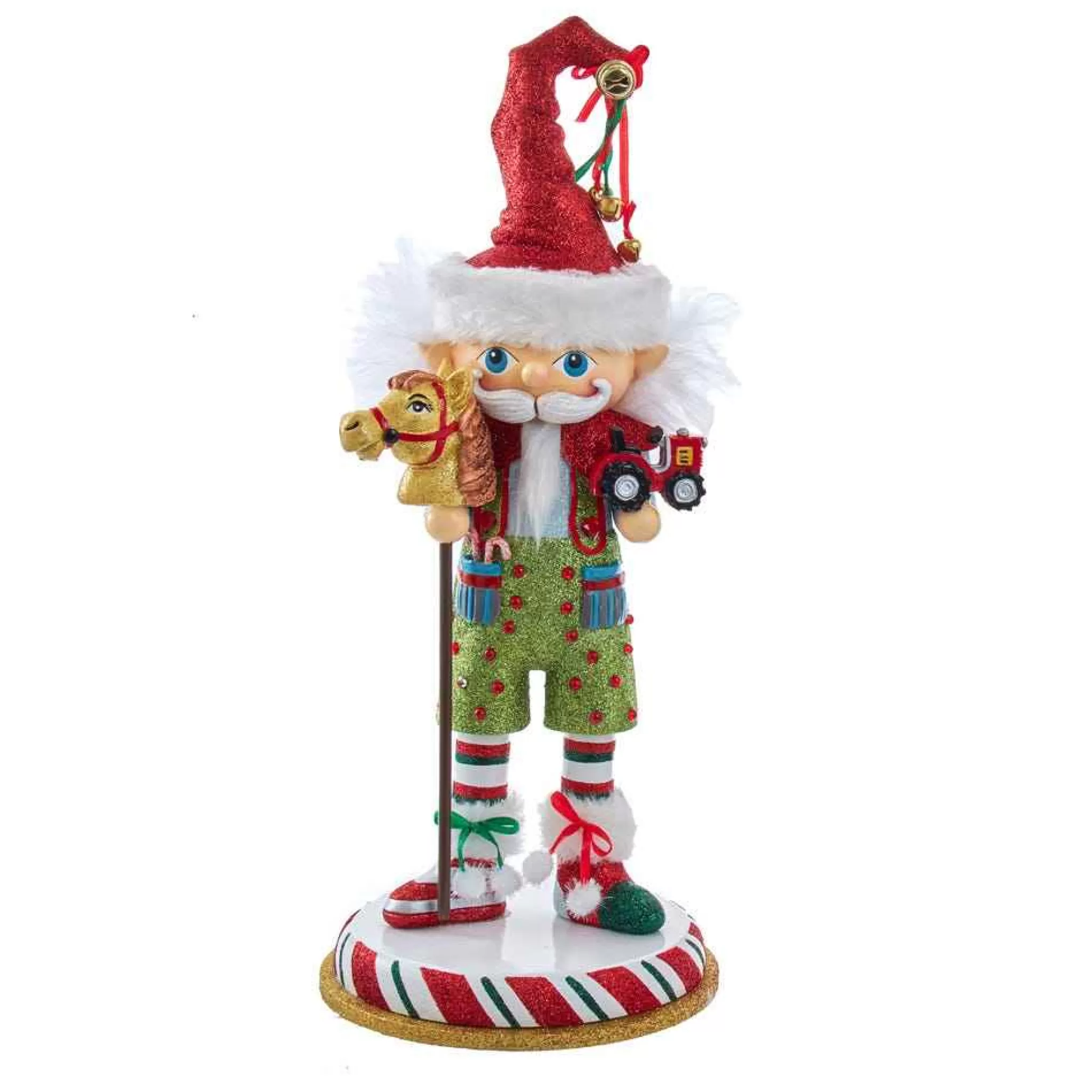 Kurt Adler 15-Inch Hollywood Elf With Hobby Horse Nutcracker