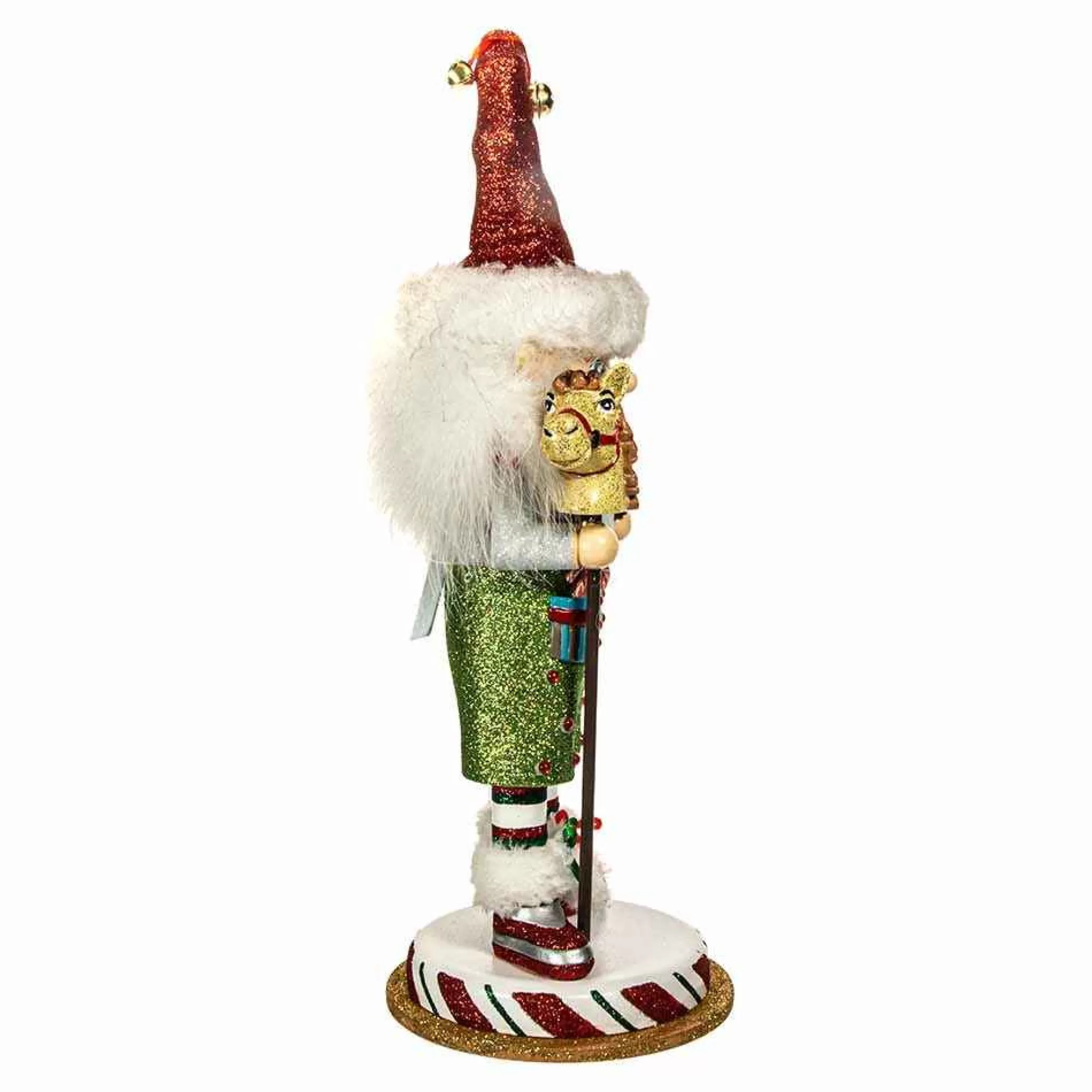 Kurt Adler 15-Inch Hollywood Elf With Hobby Horse Nutcracker