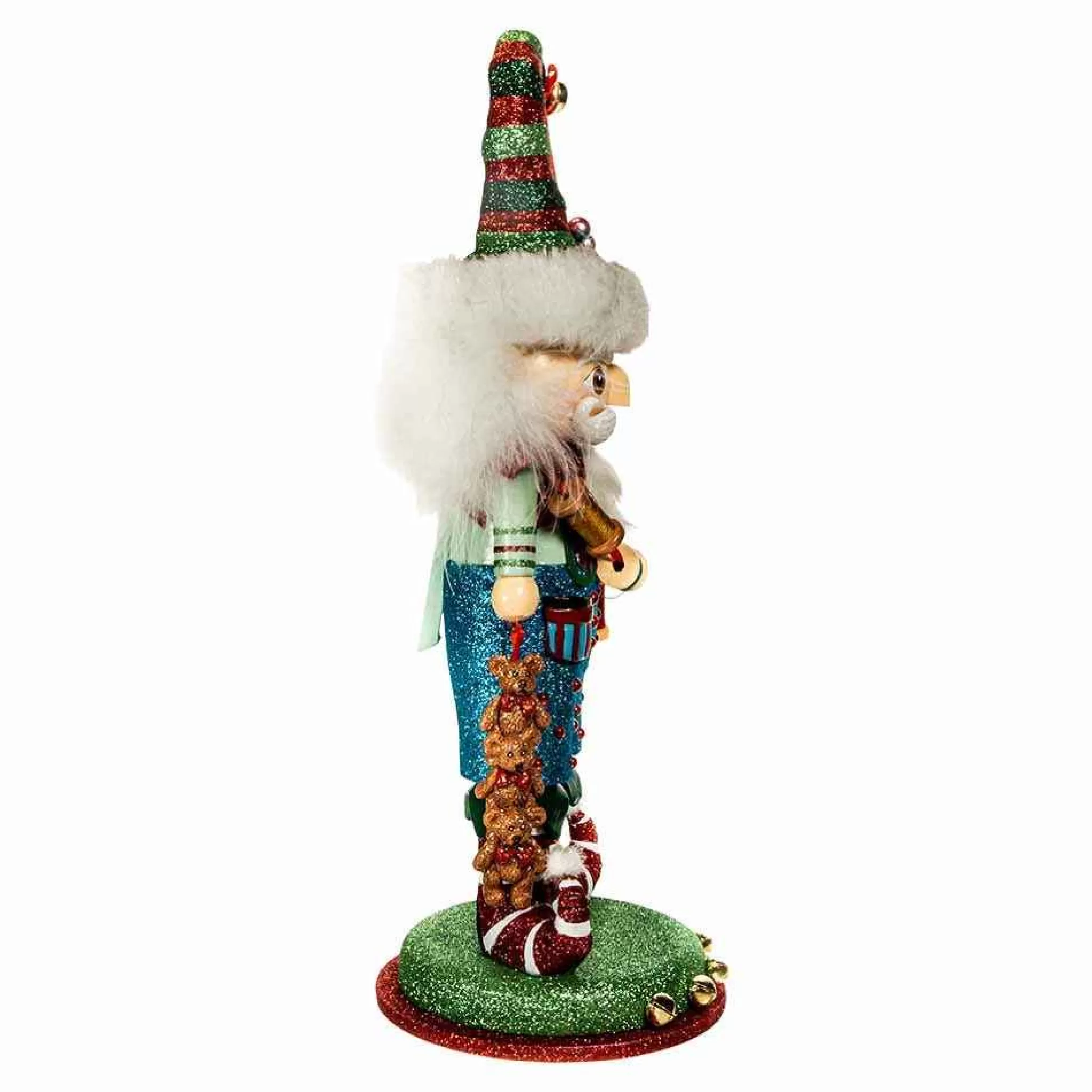 Kurt Adler 15-Inch Hollywood Elf With Teddy Bear Nutcracker