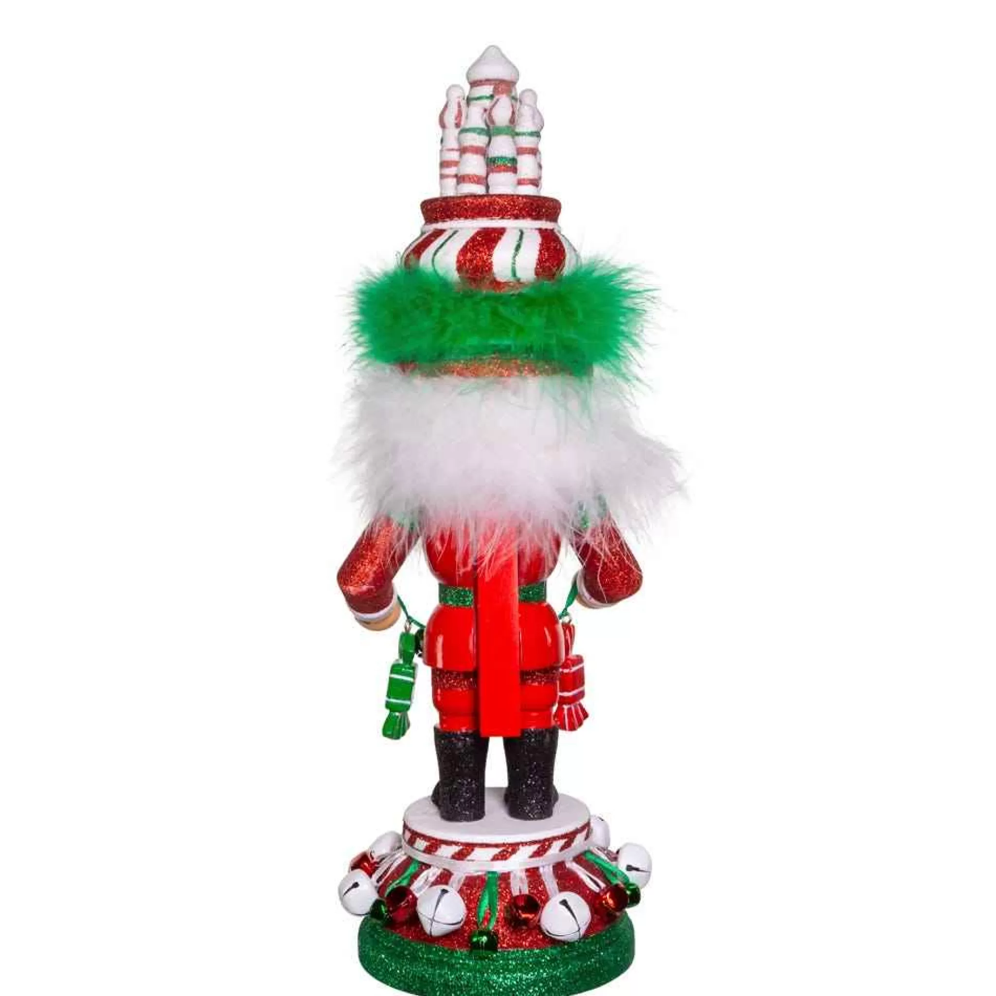 Kurt Adler 15-Inch Hollywood Nutcrackers™ Red, White And Green Candy Tower Hat Nutcracker