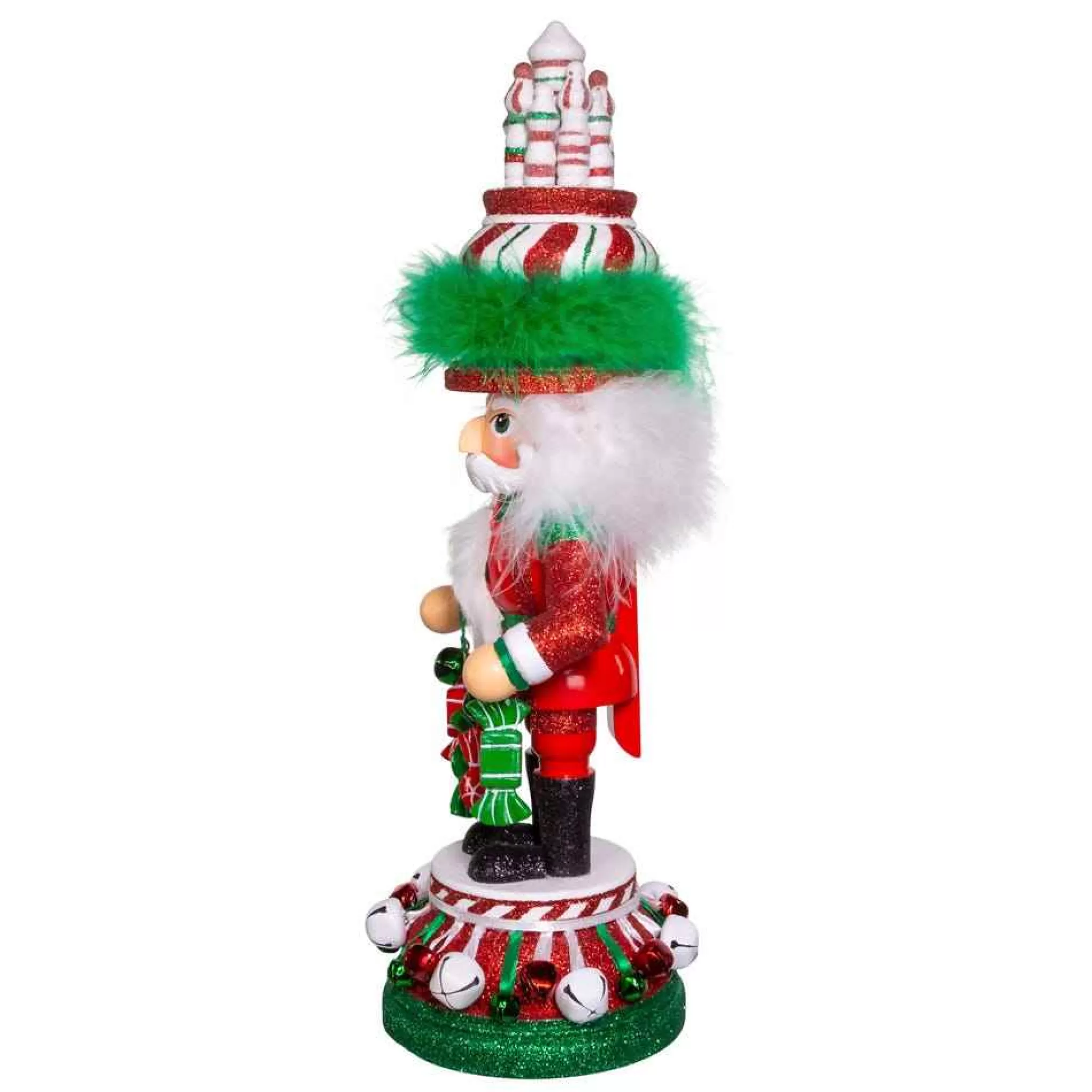 Kurt Adler 15-Inch Hollywood Nutcrackers™ Red, White And Green Candy Tower Hat Nutcracker