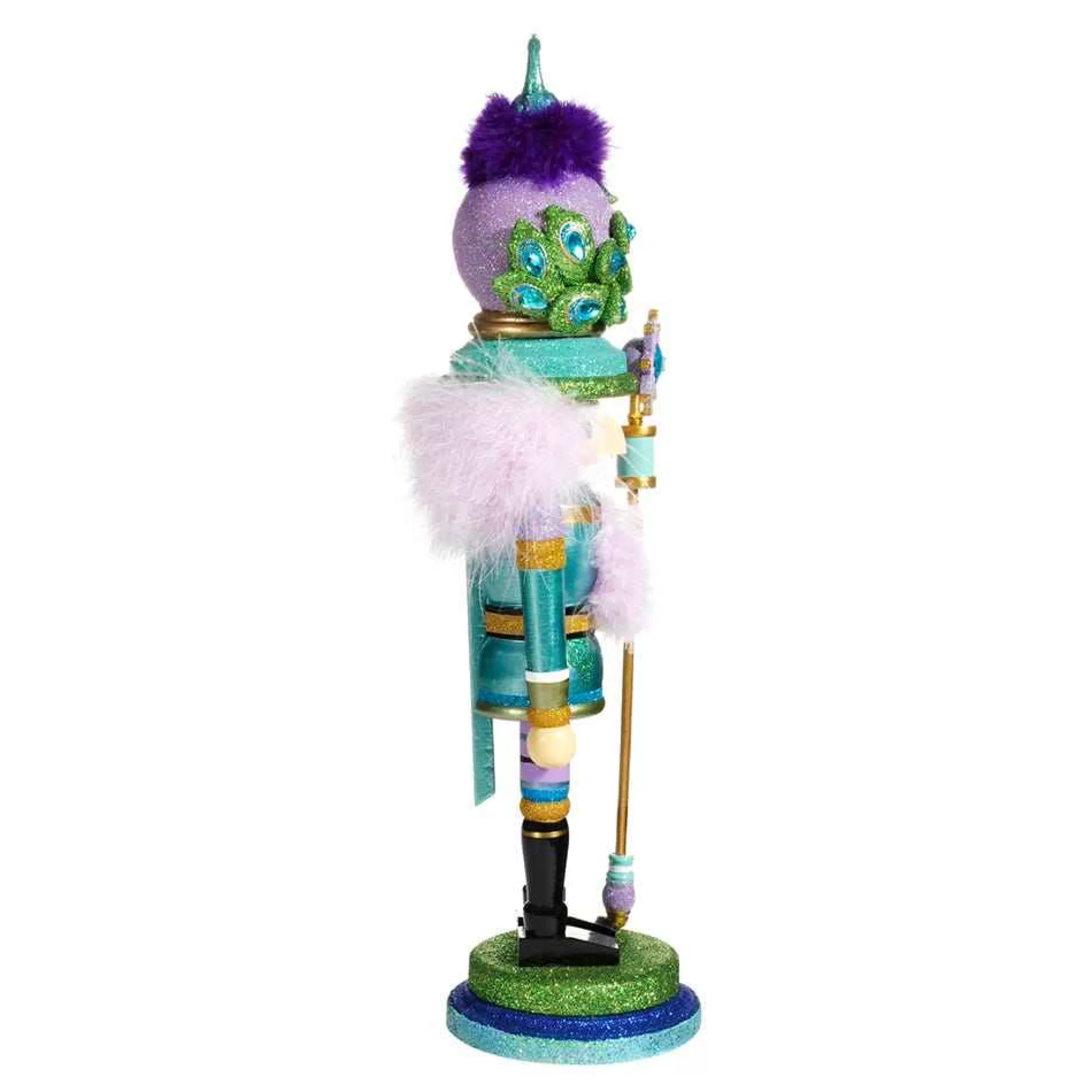 Kurt Adler 17.5-Inch Hollywood™ Peacock Hat Nutcracker