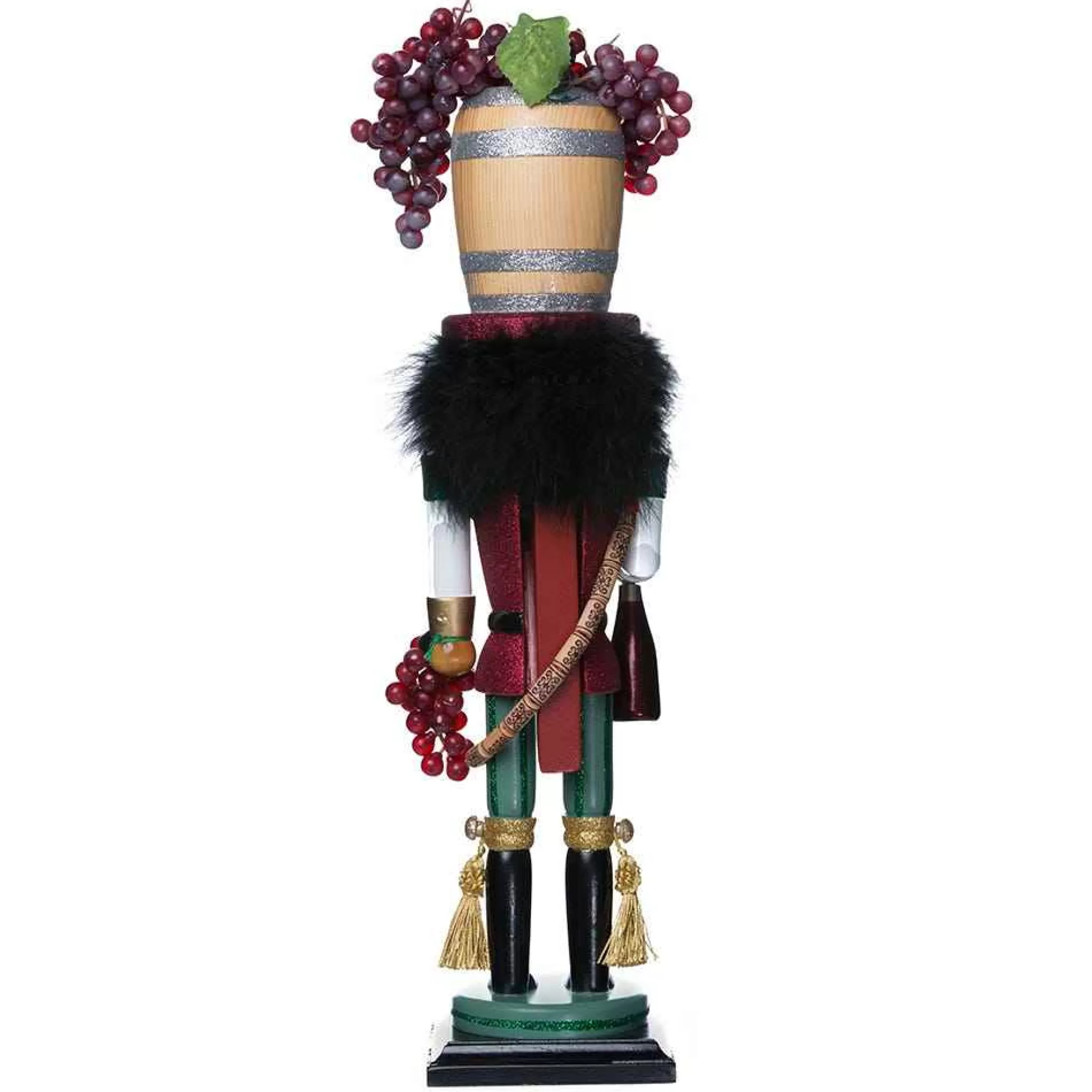 Kurt Adler 18.9-Inch Hollywood Wine Barrel Hat Nutcracker