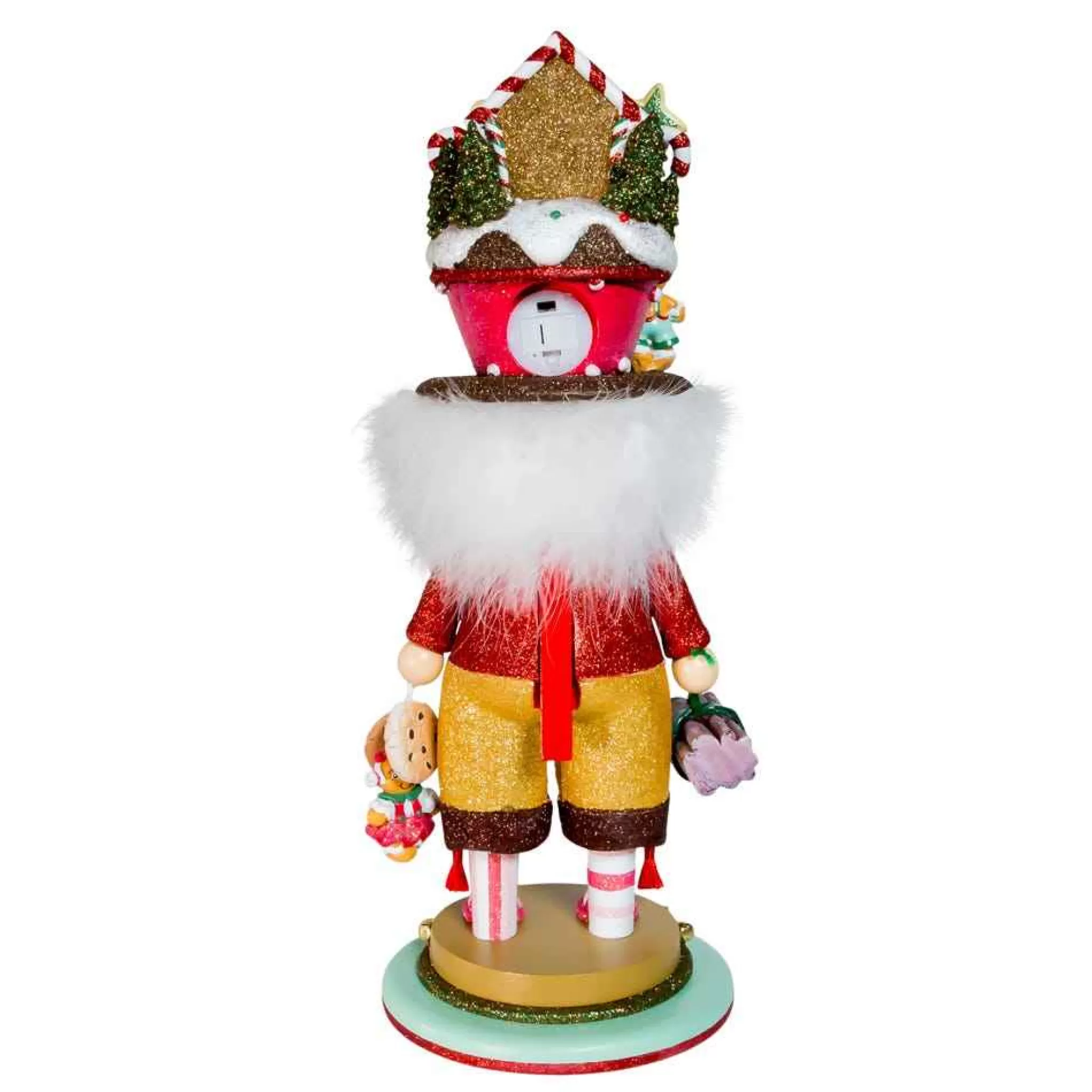 Kurt Adler 18" Hollywood Nutcrackers™ Battery Operated Led Gingerbread House Hat Nutcracker