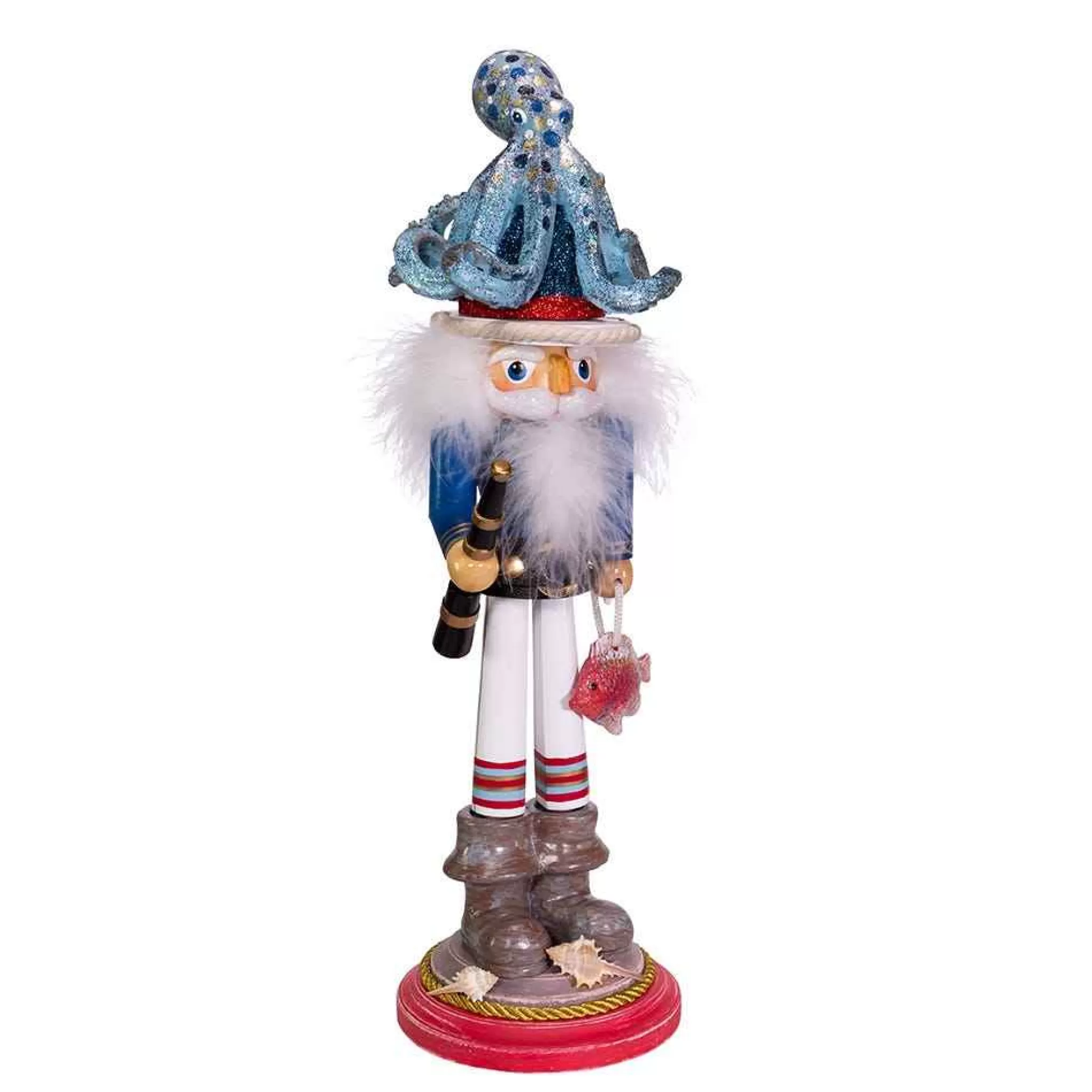 Kurt Adler 18-Inch Hollywood Octopus Hat Nutcracker
