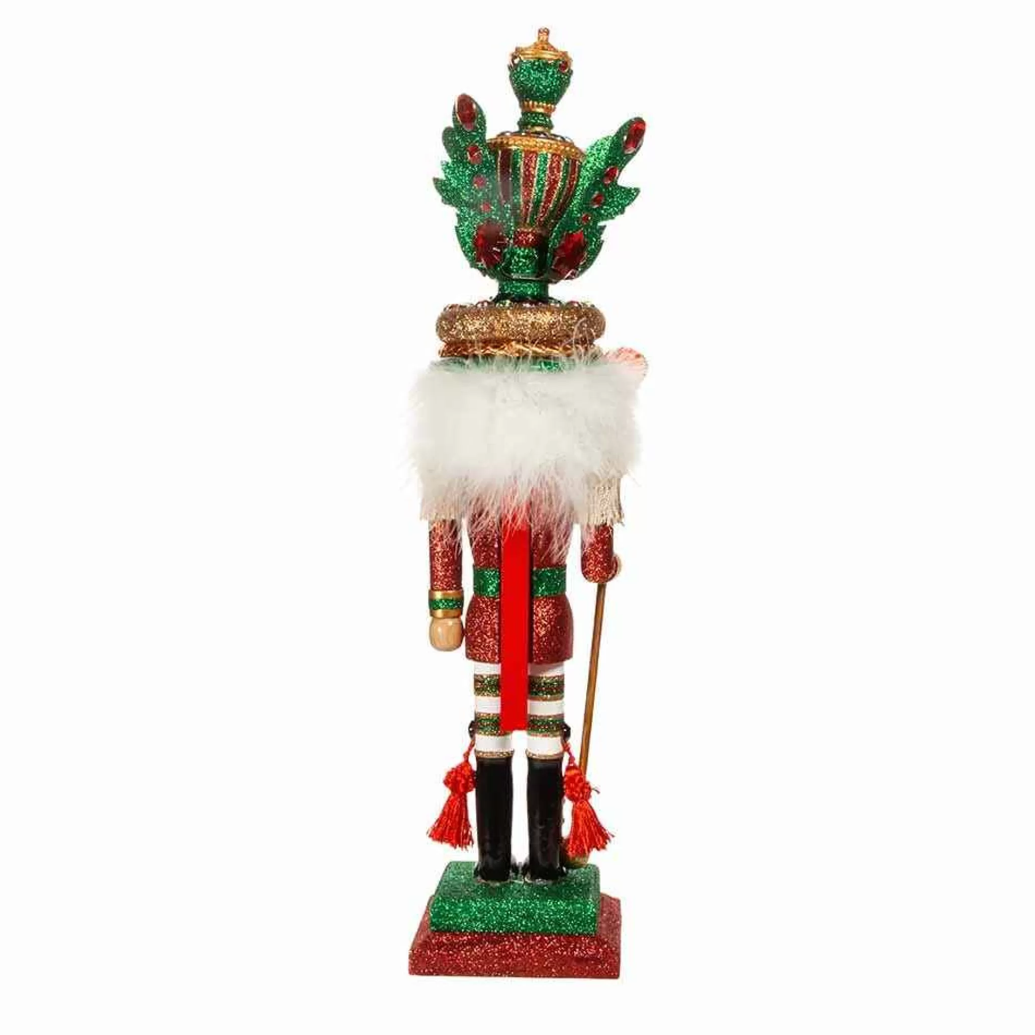 Kurt Adler 18-Inch Hollywood Red And Green Leaves Hat Nutcracker