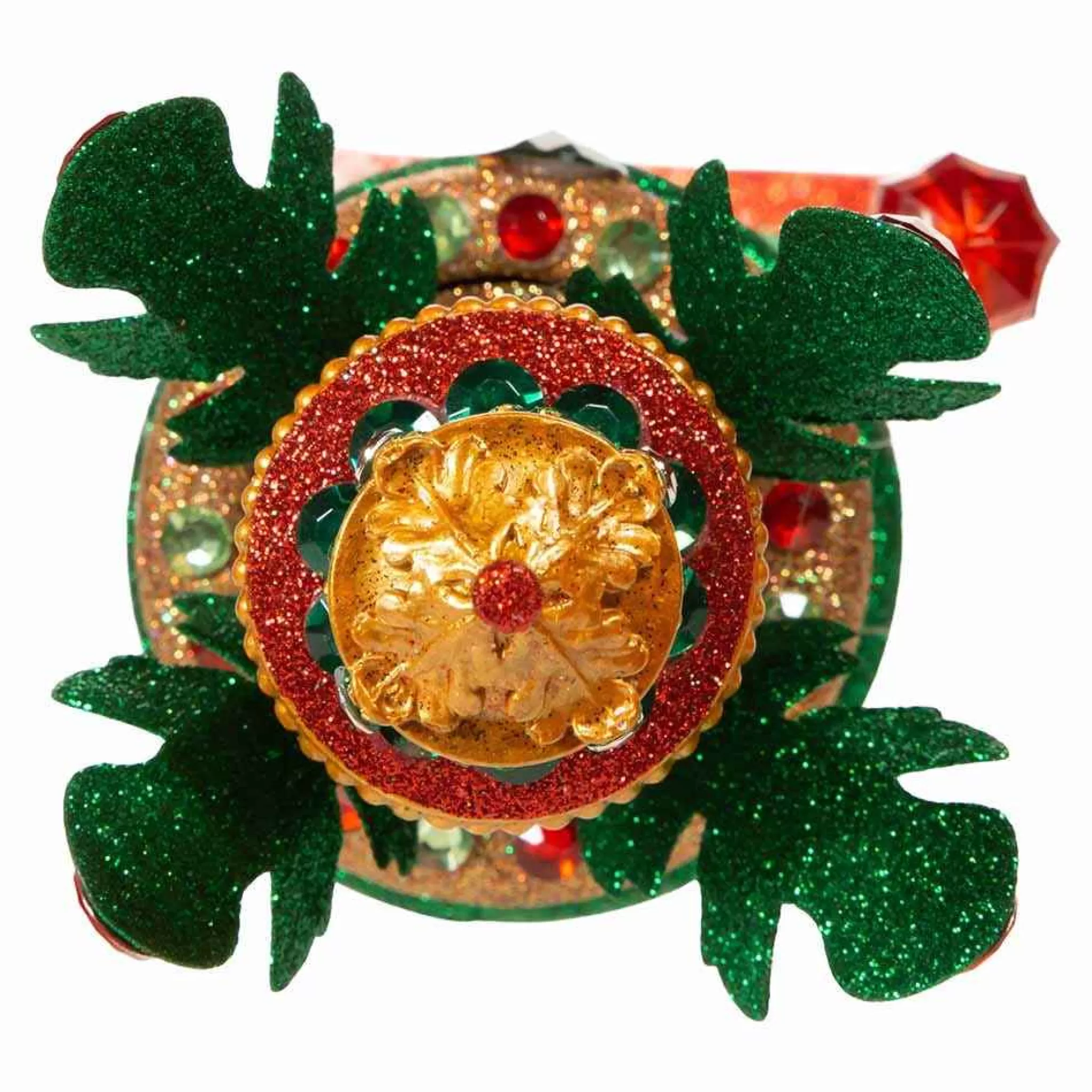 Kurt Adler 18-Inch Hollywood Red And Green Leaves Hat Nutcracker