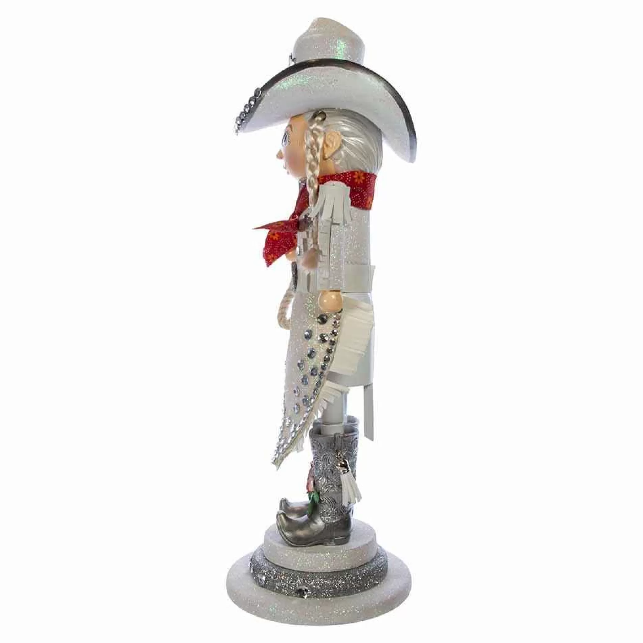 Kurt Adler 18-Inch Hollywood Rhinestone Cowgirl Nutcracker
