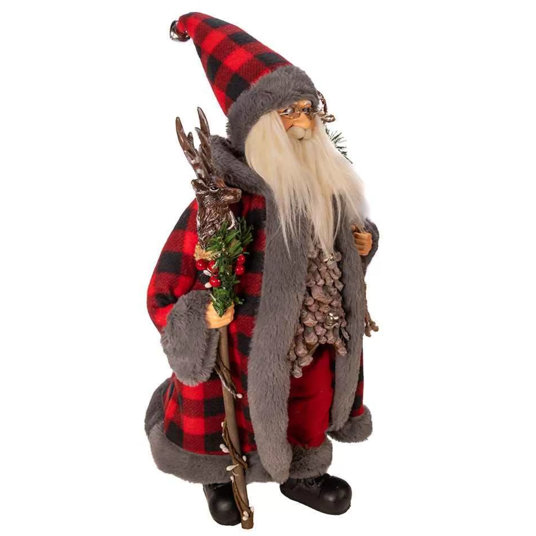 Kurt Adler 18-Inch Kringle Klaus Red And Gray Santa