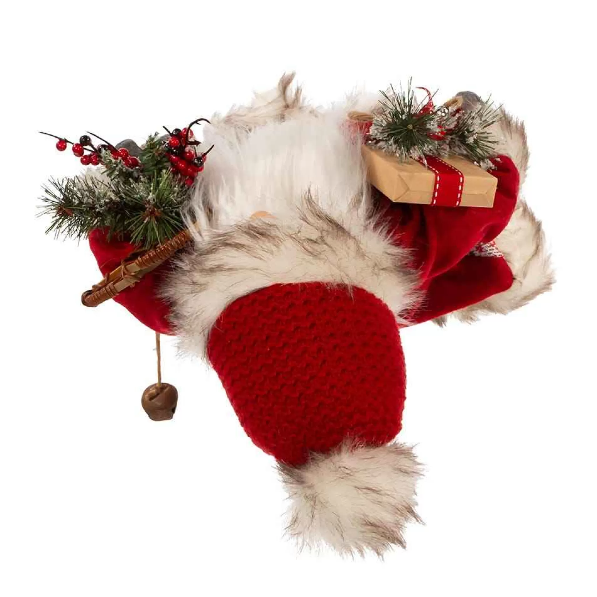 Kurt Adler 18-Inch Red And White Santa With Gift Box And Bells