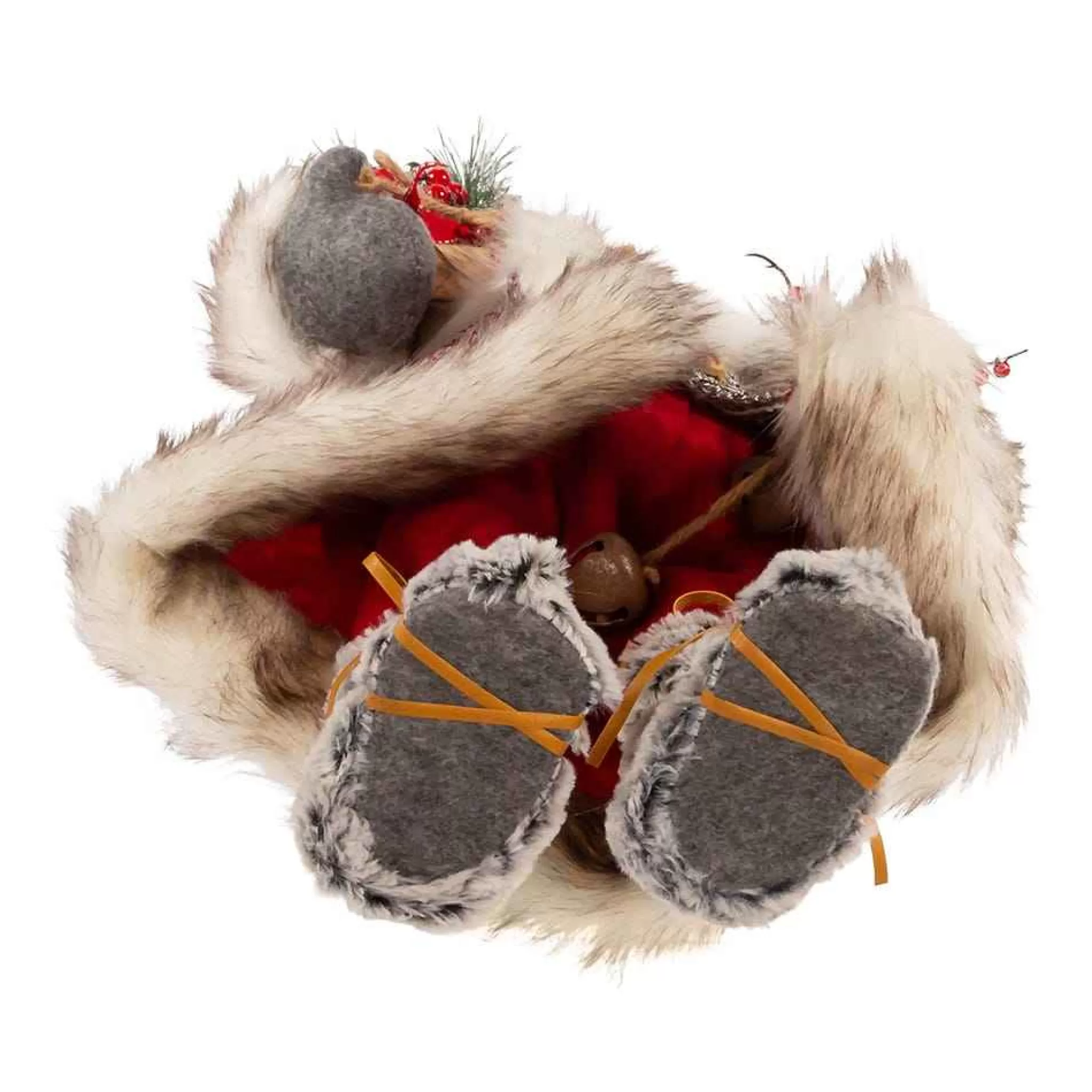 Kurt Adler 18-Inch Red And White Santa With Gift Box And Bells
