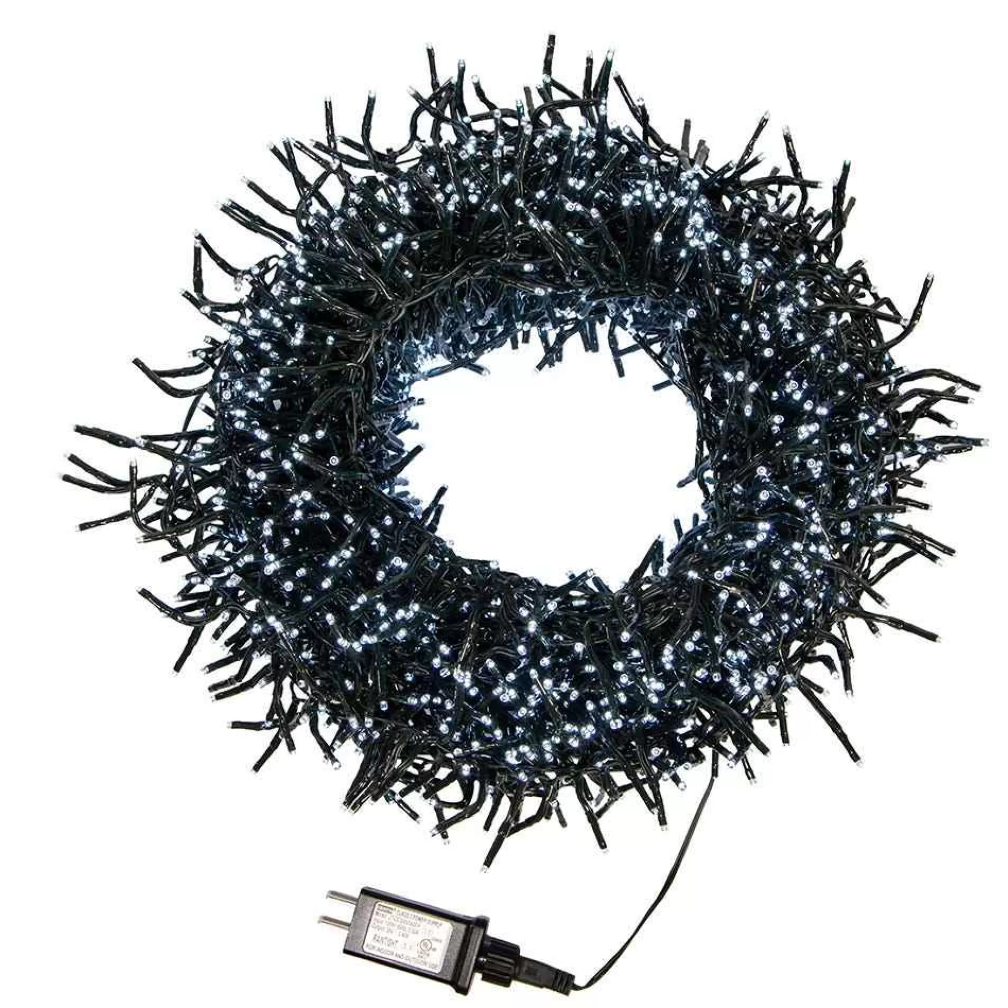 Kurt Adler 2000-Light 65-Foot Cluster Garland With Cool White Led Lights