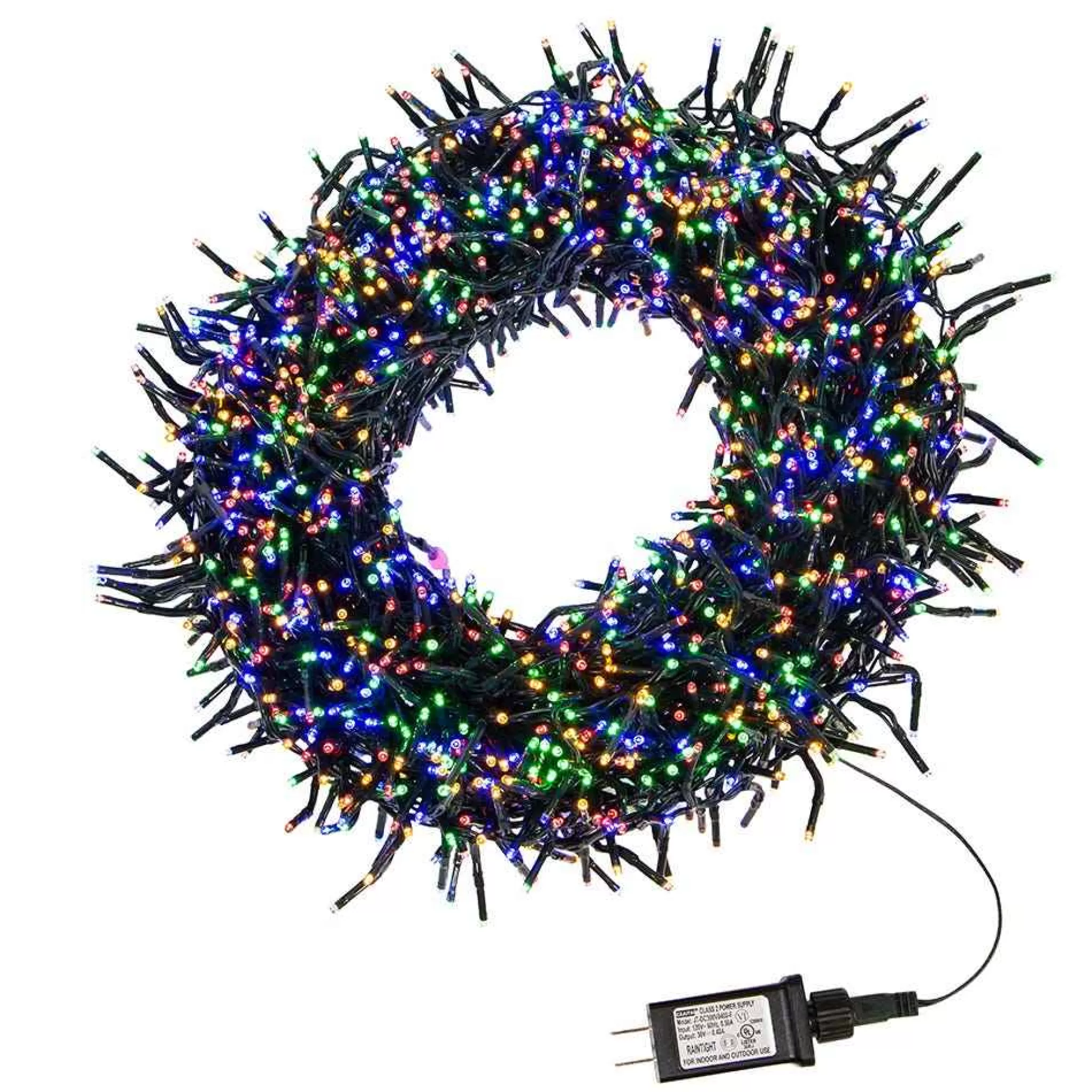 Kurt Adler 2000-Light 65-Foot Cluster Garland With Multi-Color Led Lights