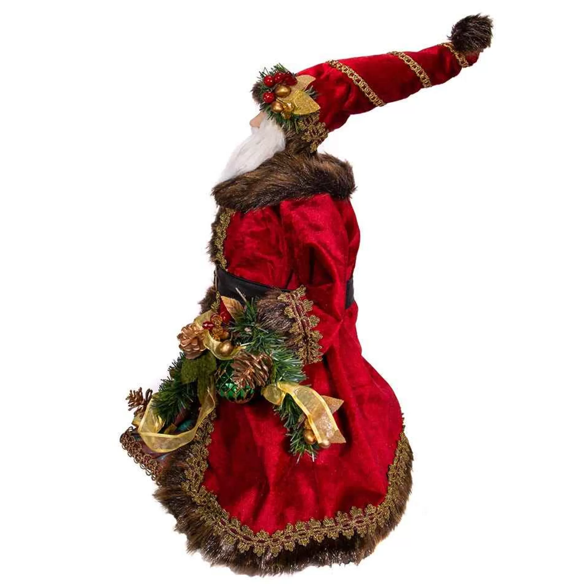 Kurt Adler 23-Inch Fabric Decorated Santa Tablepiece
