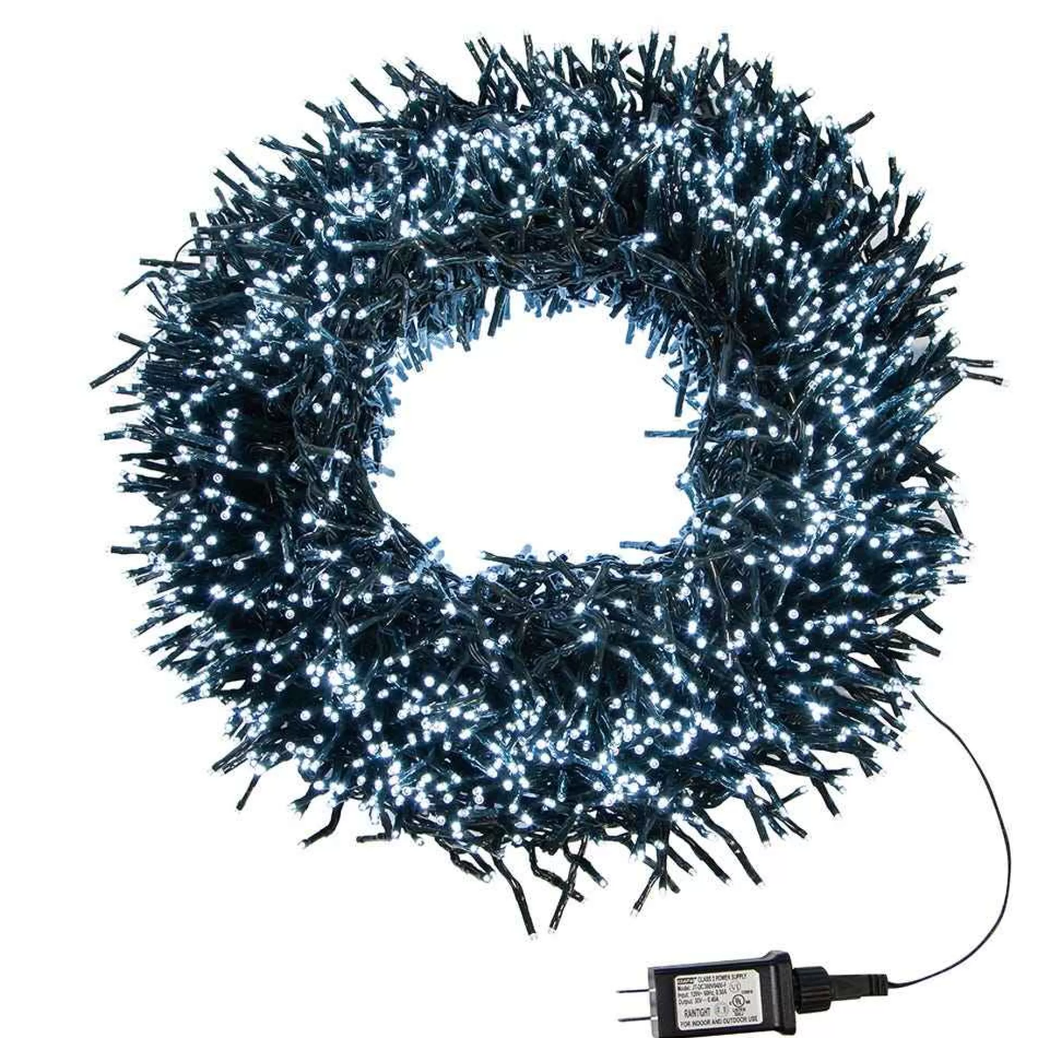 Kurt Adler 3000-Light 98-Foot Cluster Garland With Cool White Led Lights