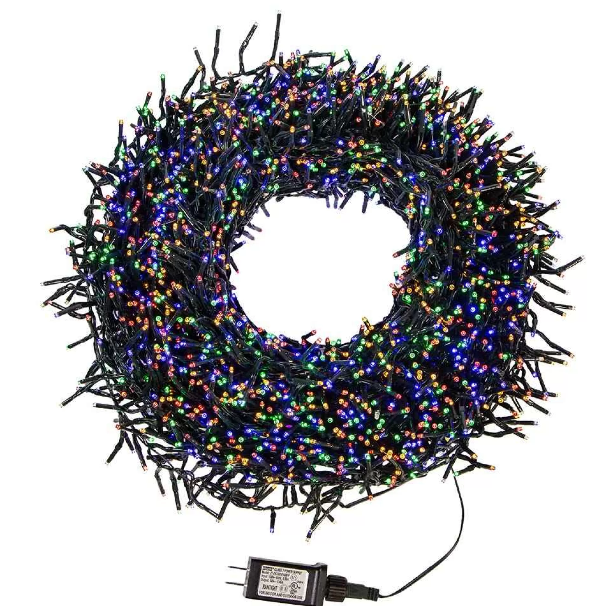 Kurt Adler 3000-Light 98-Foot Cluster Garland With Multi-Color Led Lights