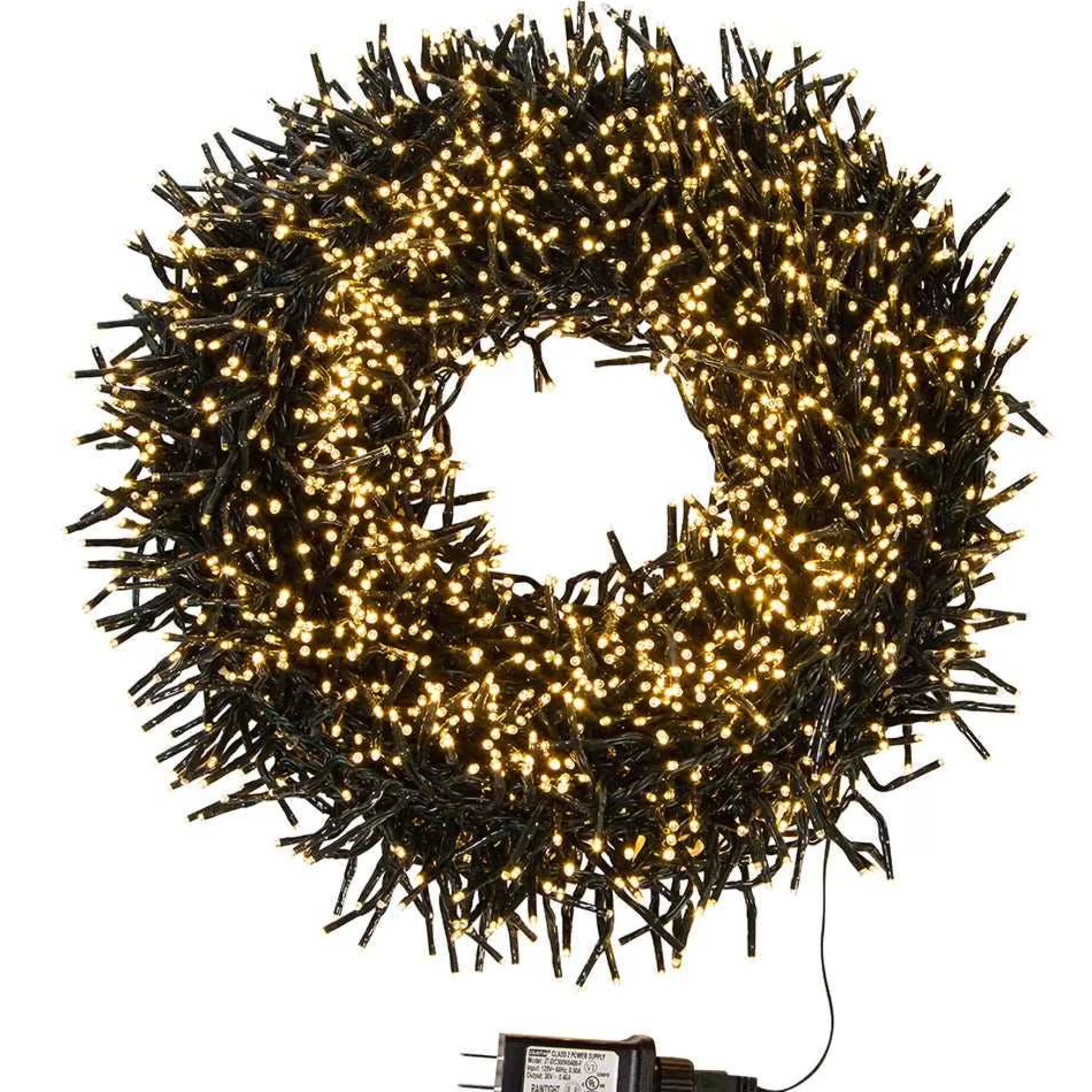 Kurt Adler 3000-Light 98-Foot Cluster Garland With Warm White Led Lights