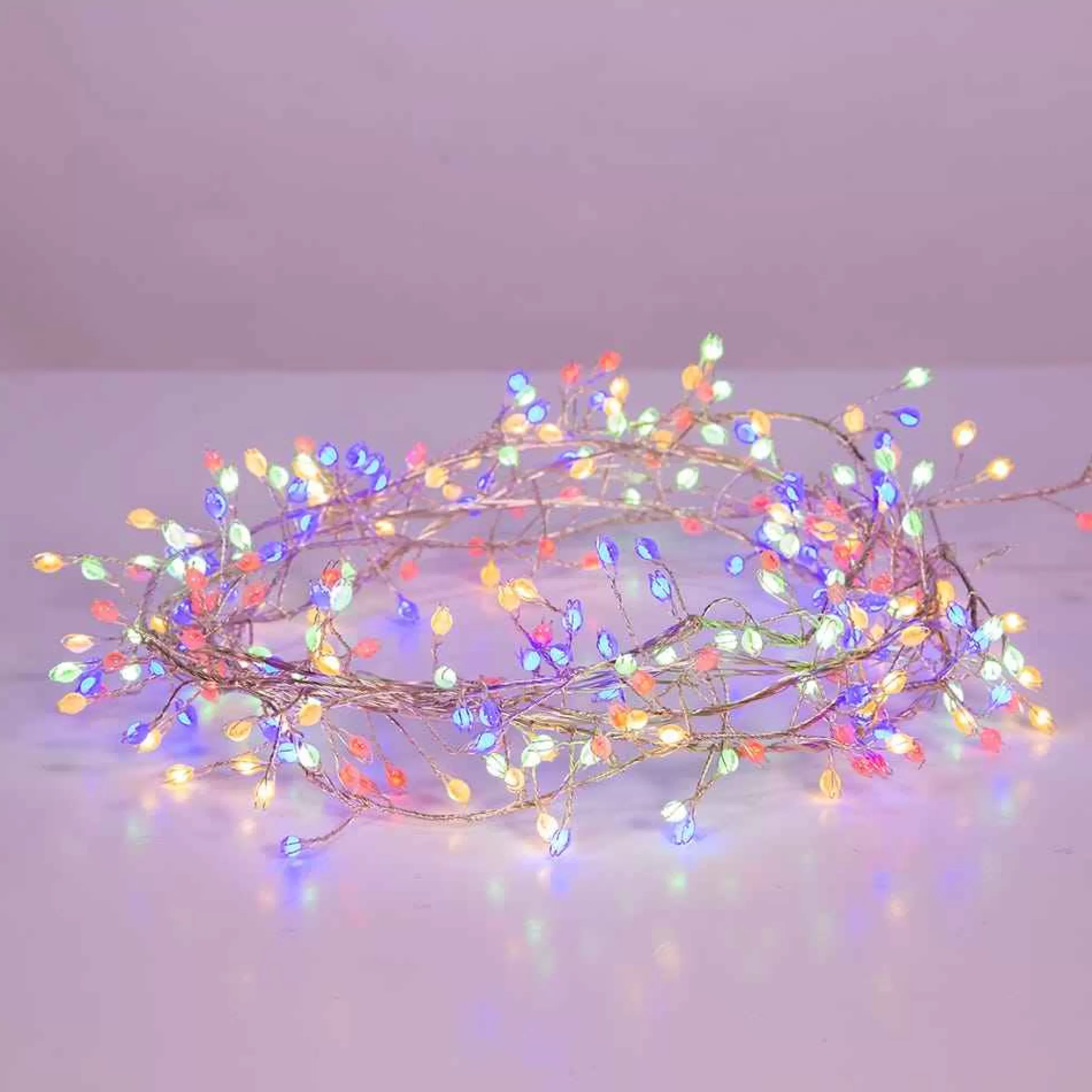 Kurt Adler 300-Light Cluster Garland With Rgb Led Lights