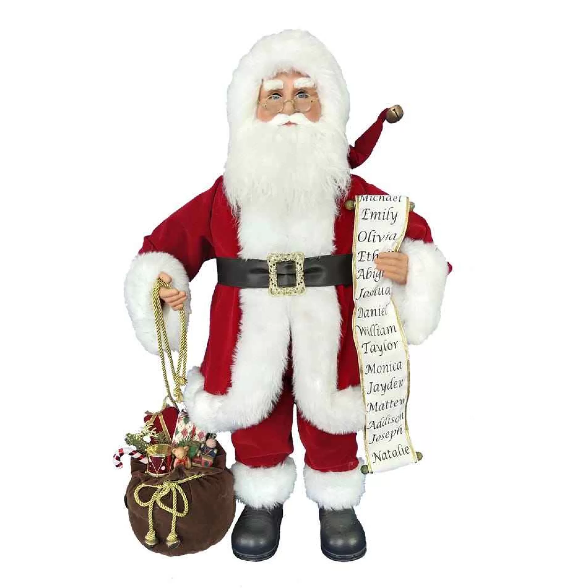 Kurt Adler 34-Inch Kringle Klaus Traditional Santa And List