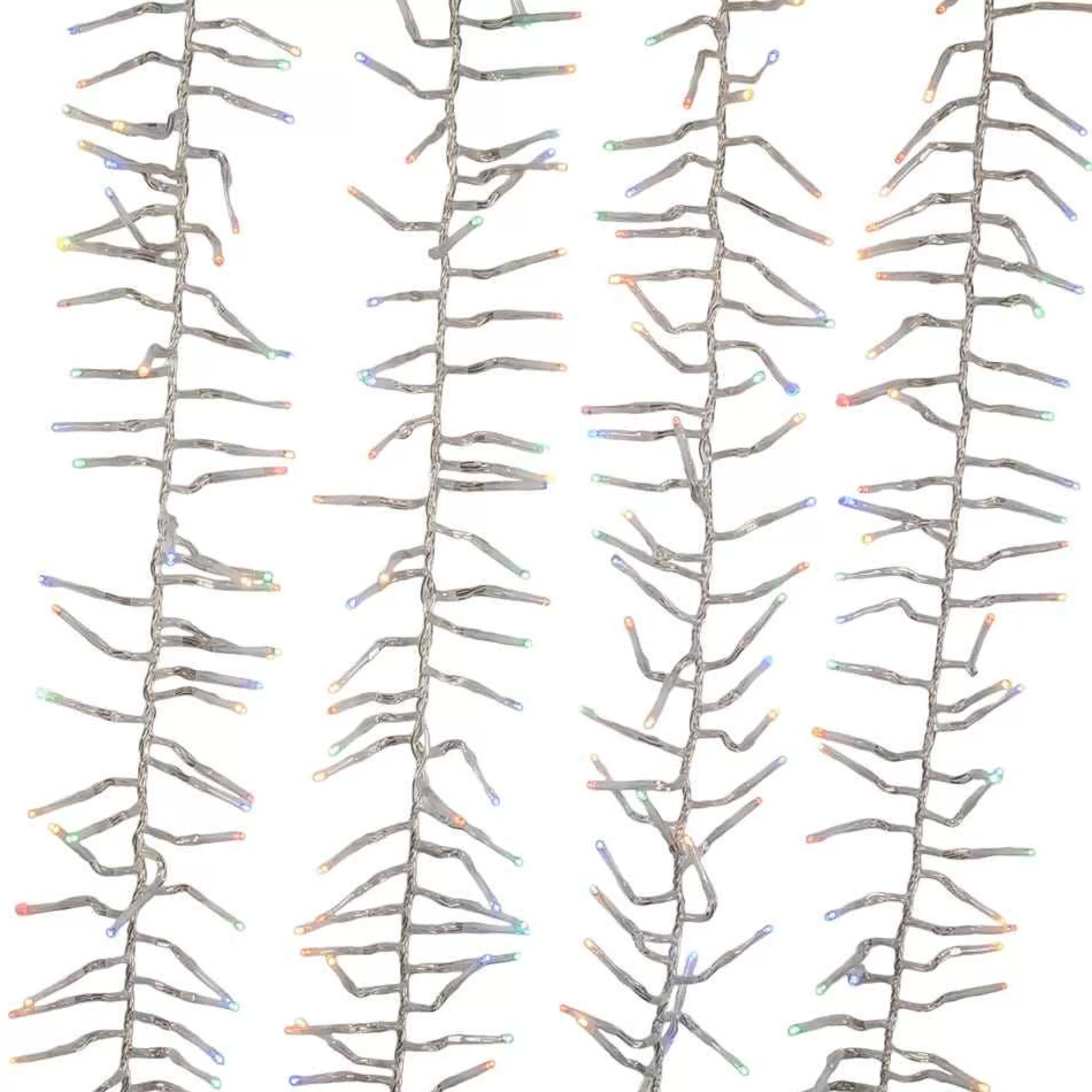 Kurt Adler 480-Light 15.7-Foot Multicolored Led Connectable Cluster Garland