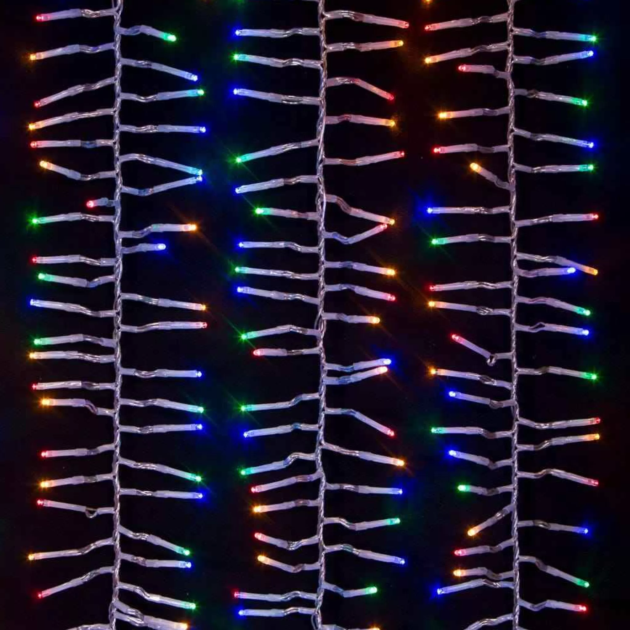 Kurt Adler 480-Light 15.7-Foot Multicolored Led Connectable Cluster Garland
