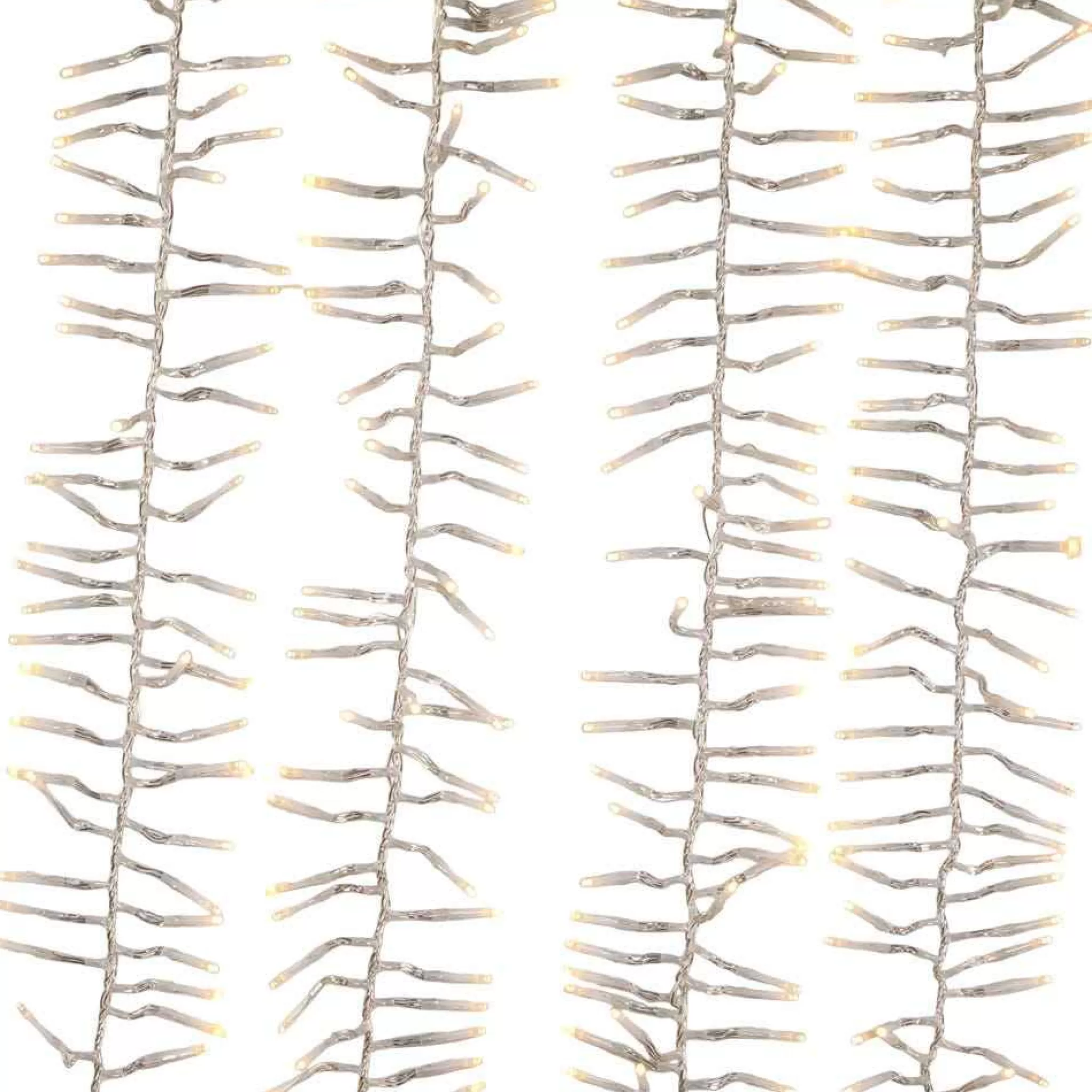 Kurt Adler 480-Light 15.7-Foot Warm White Led Connectable Cluster Garland