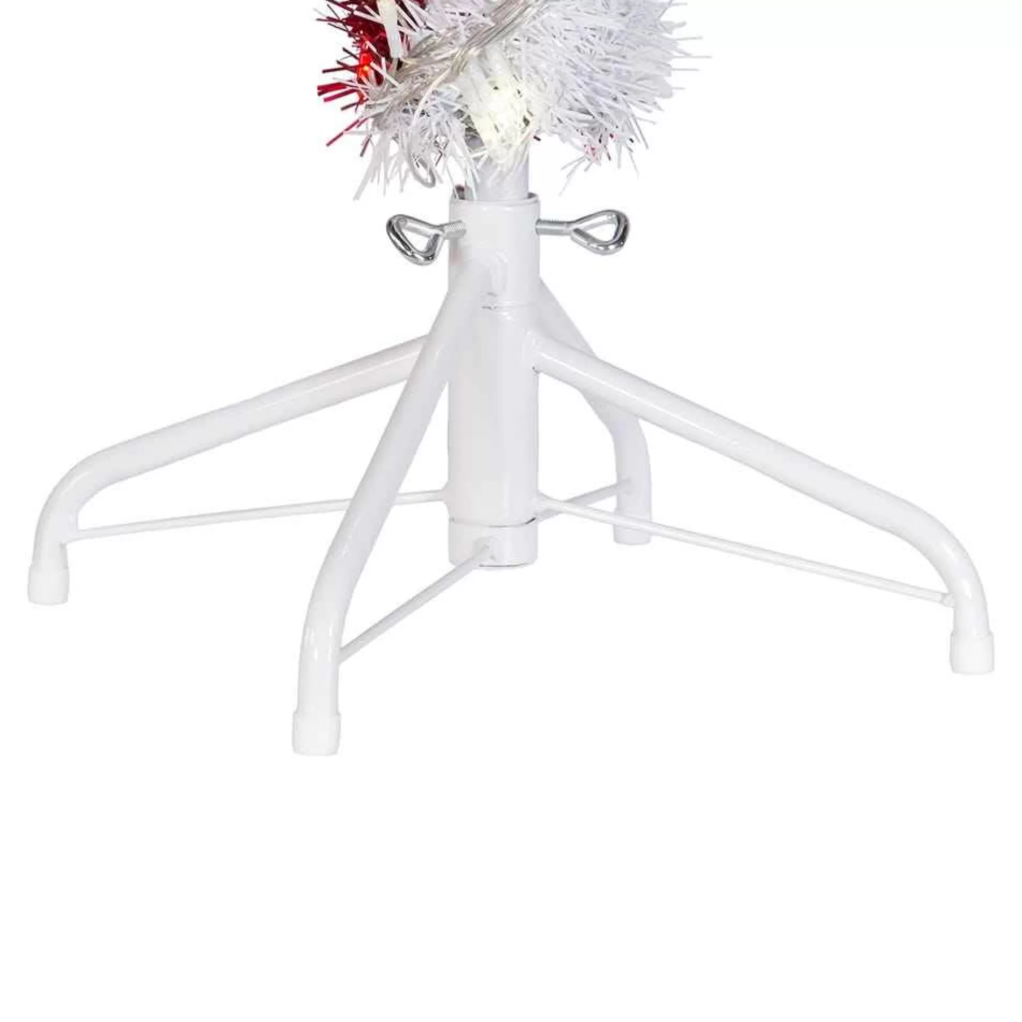 Kurt Adler 4-Foot Pre-Lit Red And White Led Tinsel Candy Cane