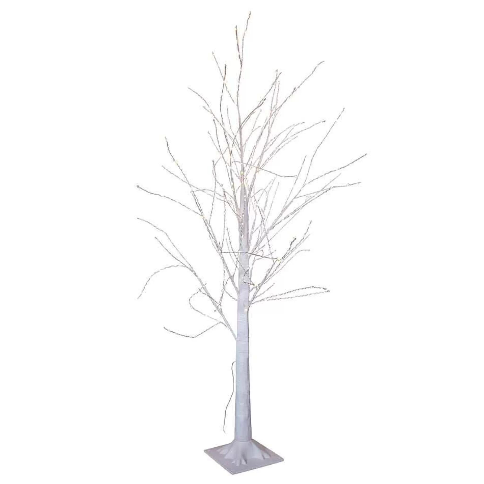 Kurt Adler 4-Foot Winter White Twig Tree With 500 Warm White Lights